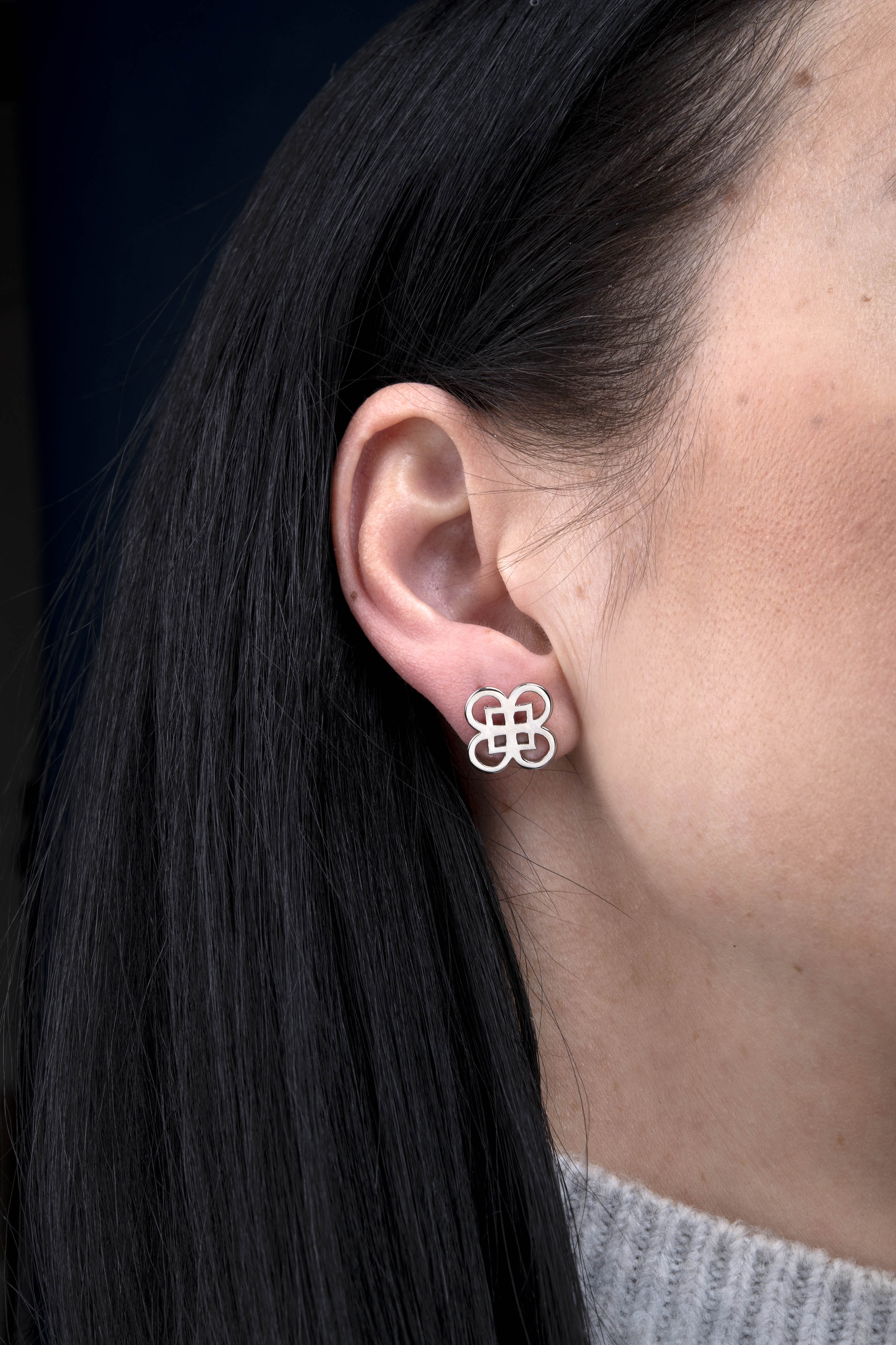 Napichovacie náušnice drotársky štvorlístok 1