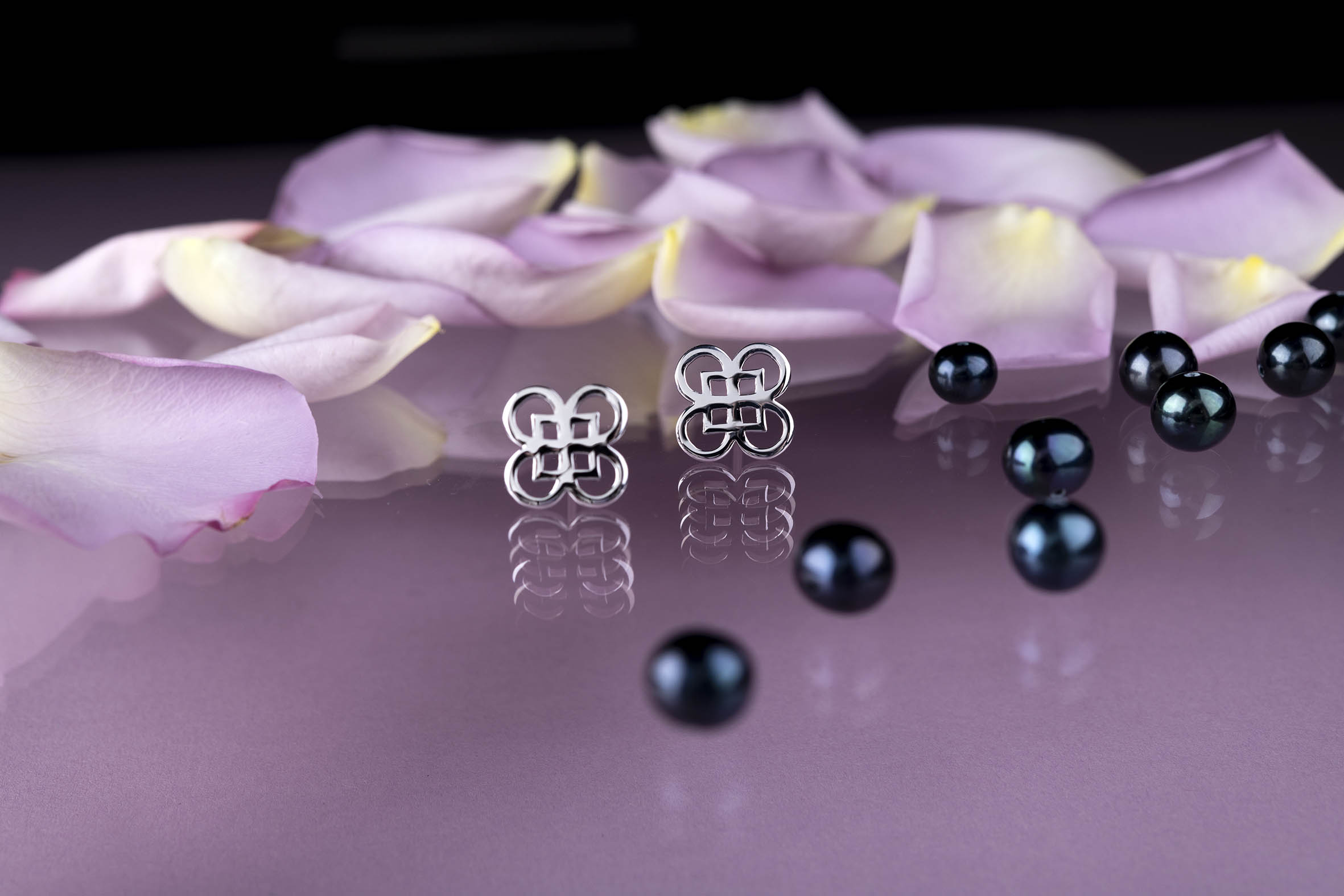 Napichovacie náušnice drotársky štvorlístok 1