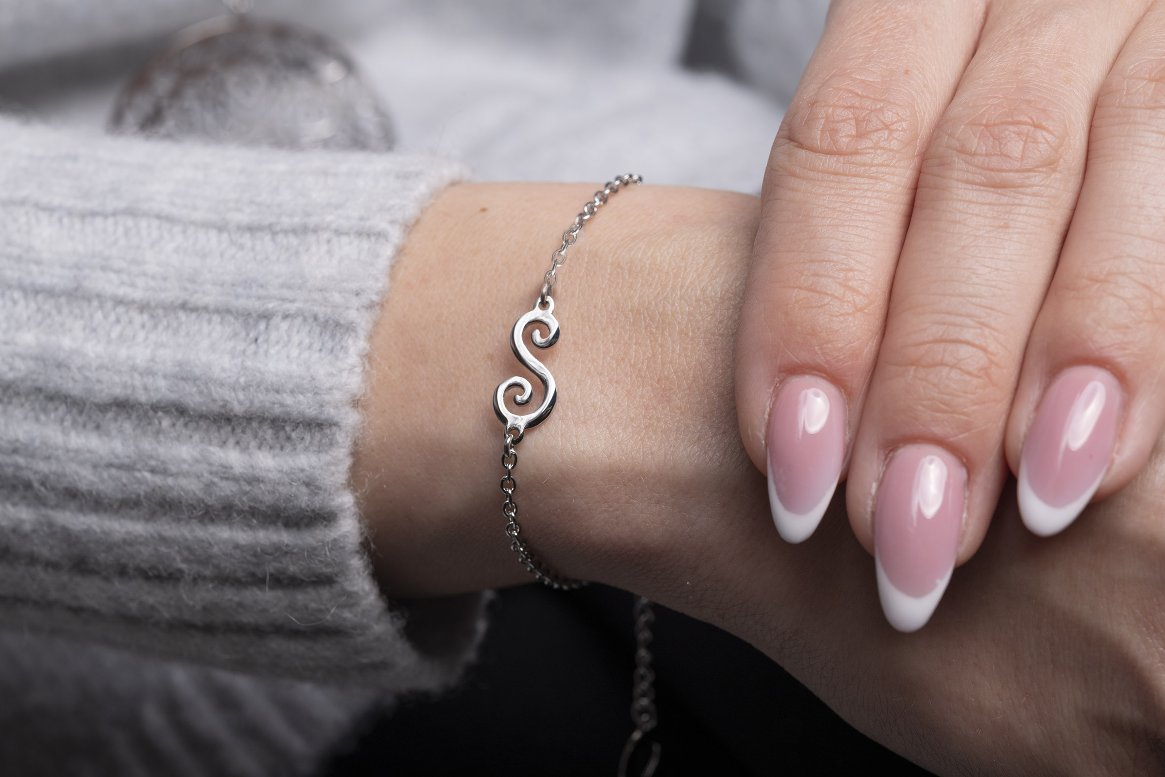 Náramok drotárske slučky 2 - retiazka