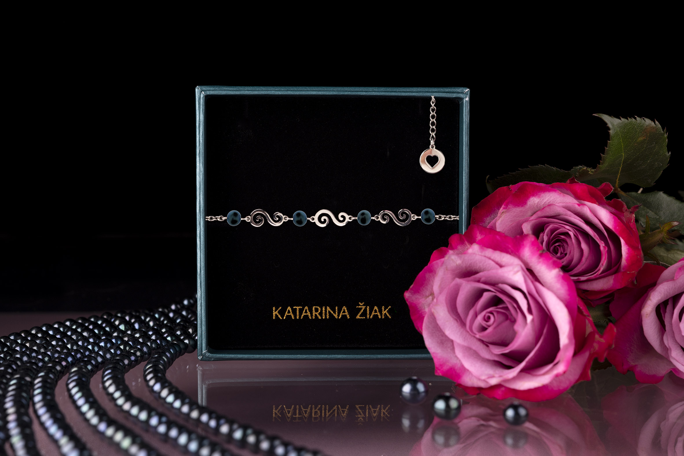 Náramok drotárske slučky 3 + perly