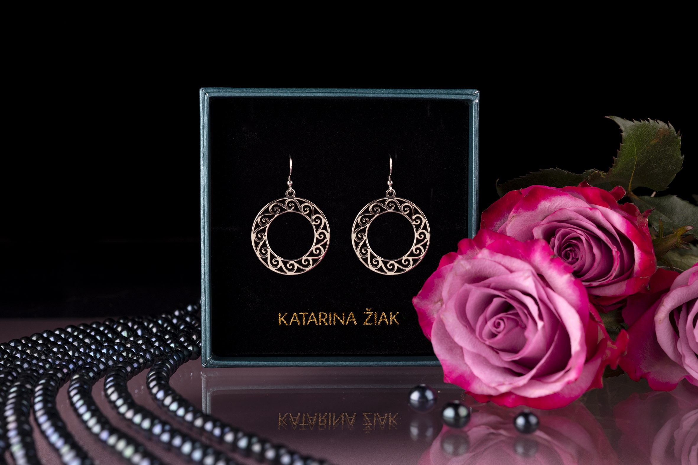 Náušnice drotársky kruh špirála 1