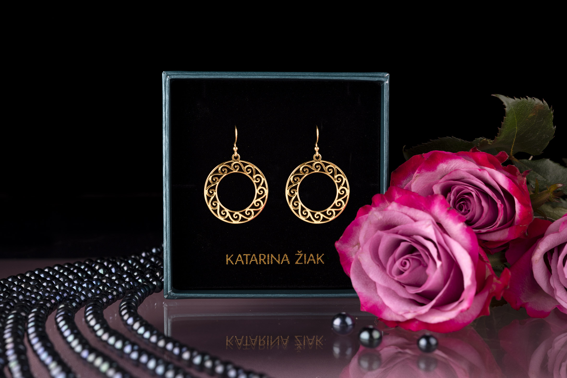 Náušnice drotársky kruh špirála 1