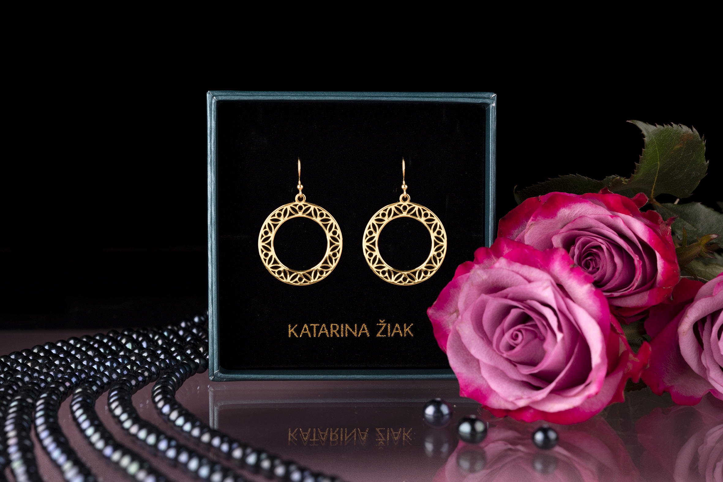 Náušnice drotársky kruh trojlístok 1