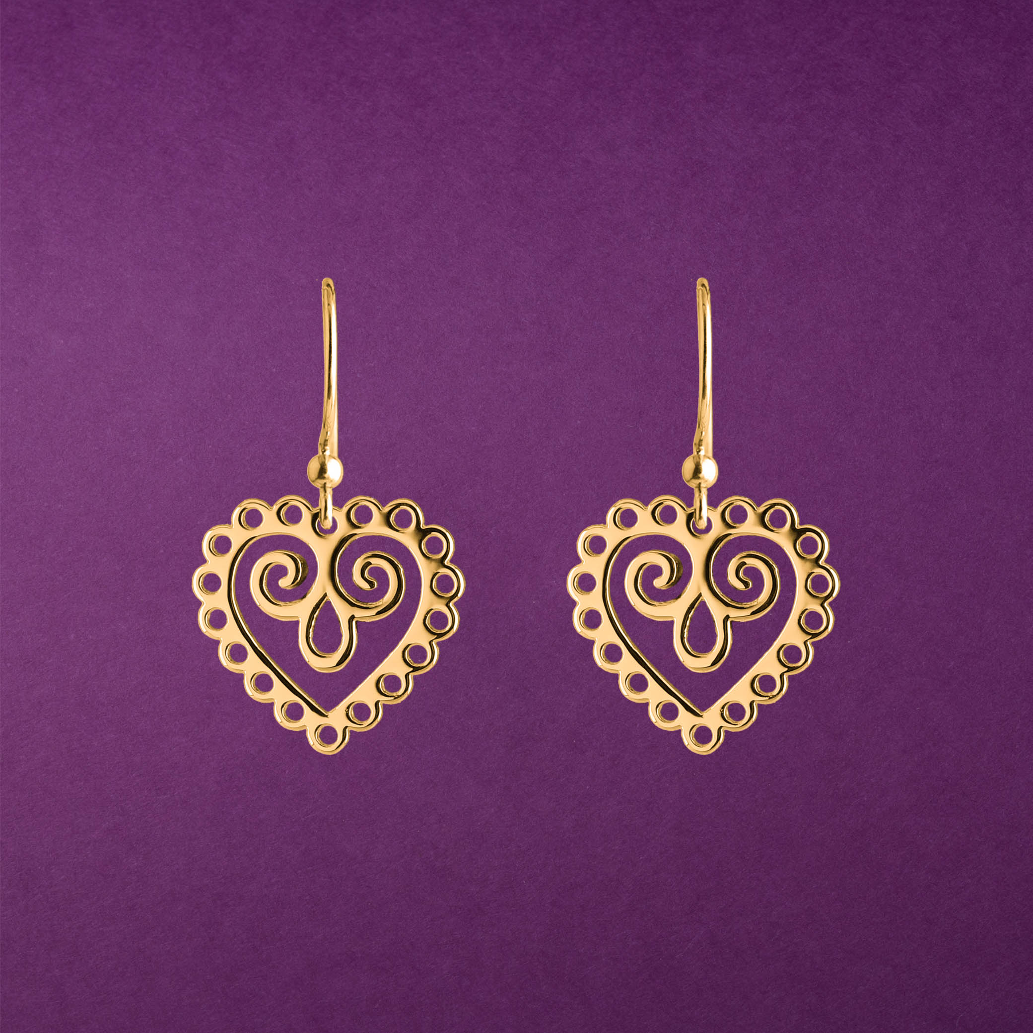 Náušnice srdce mini