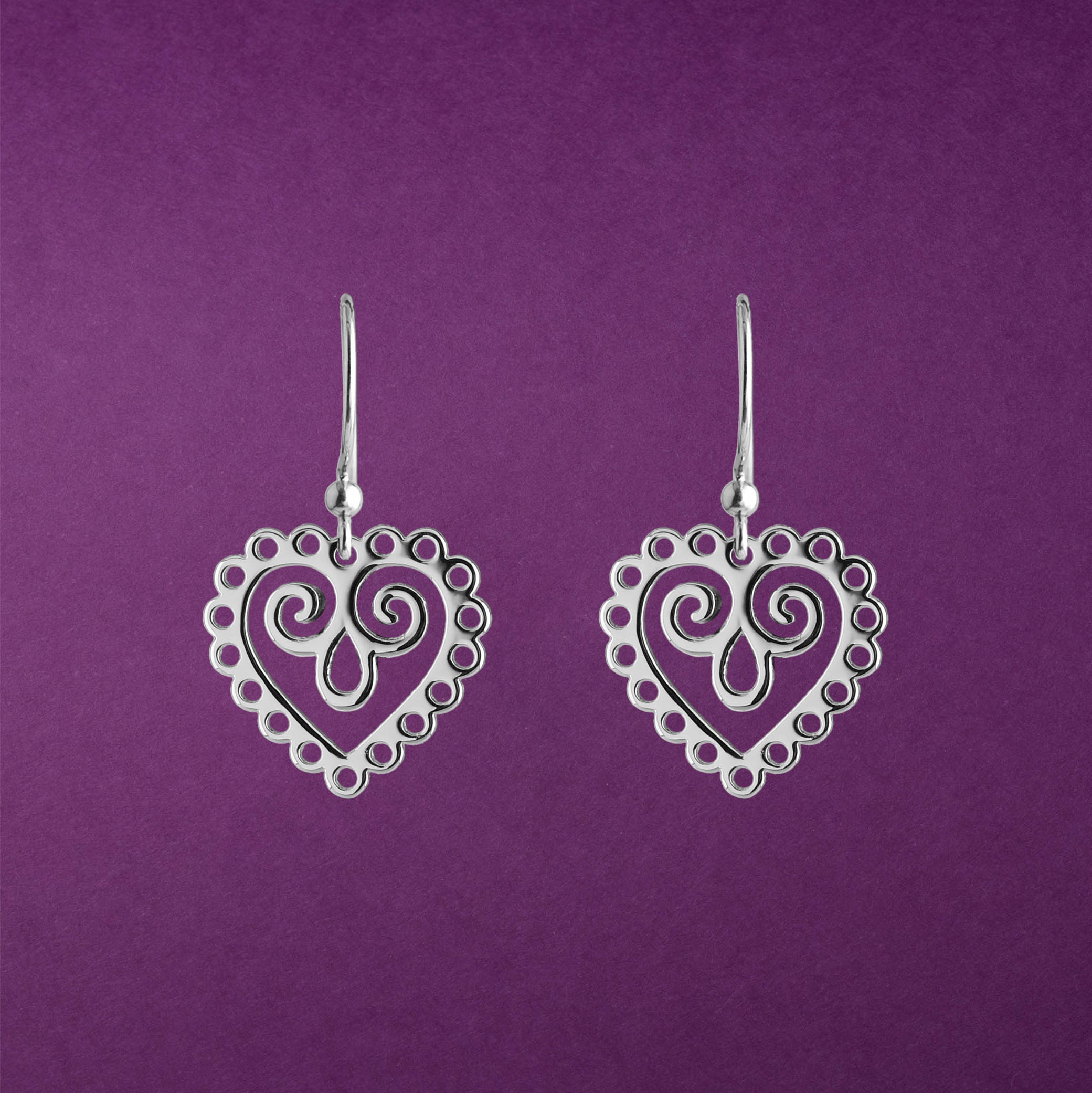 Náušnice srdce mini