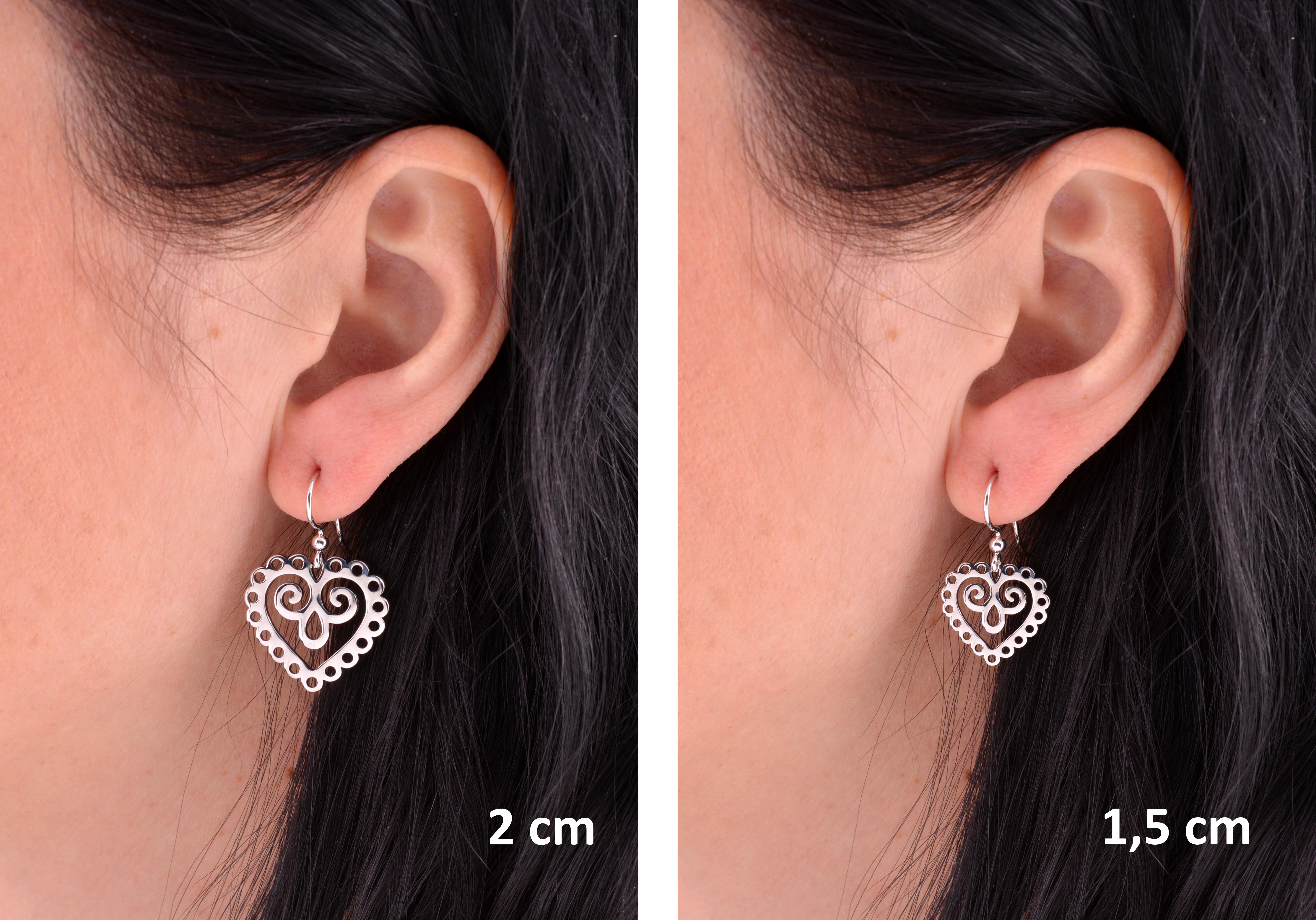Náušnice srdce mini
