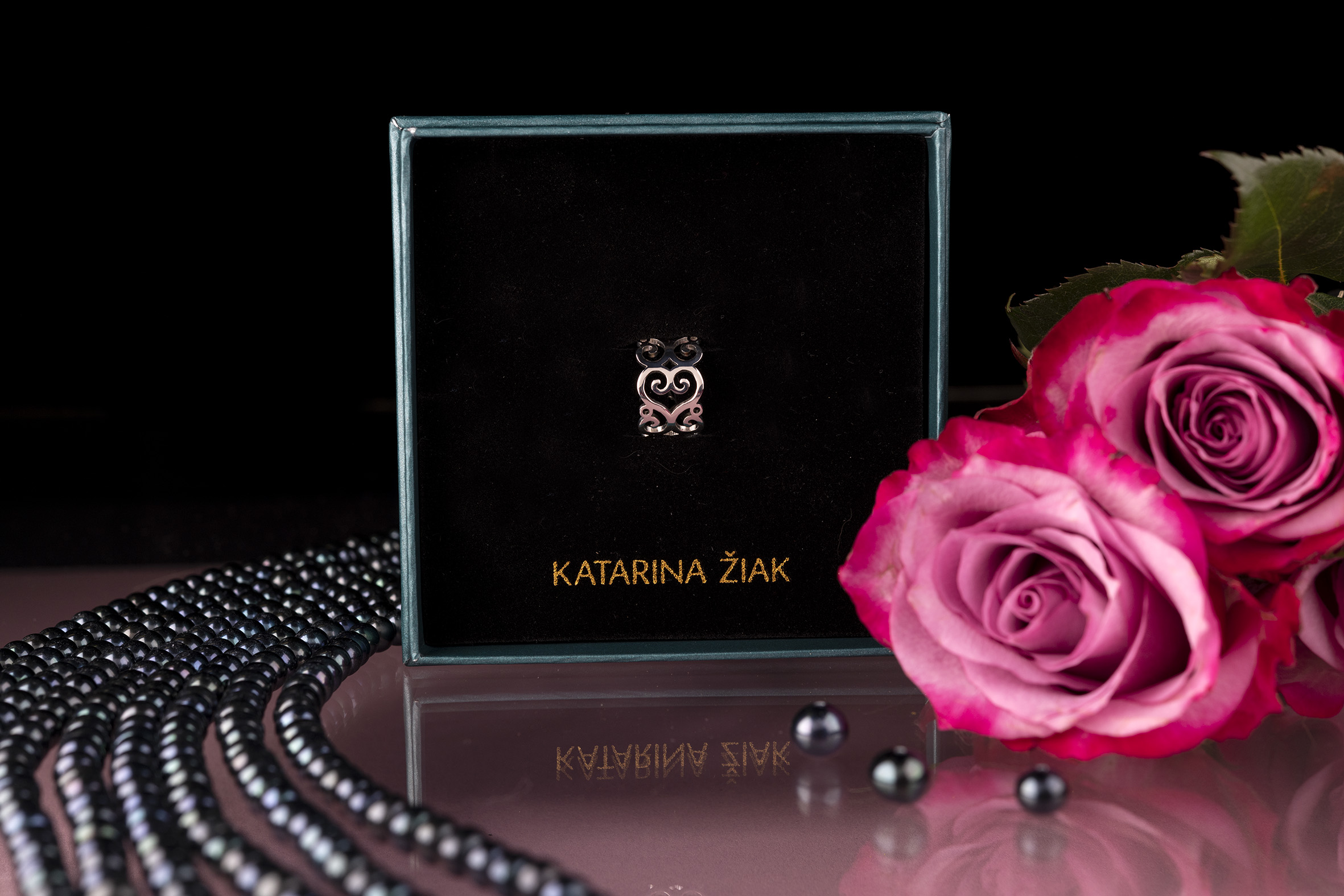 Prsteň drotárstvo - srdce 2