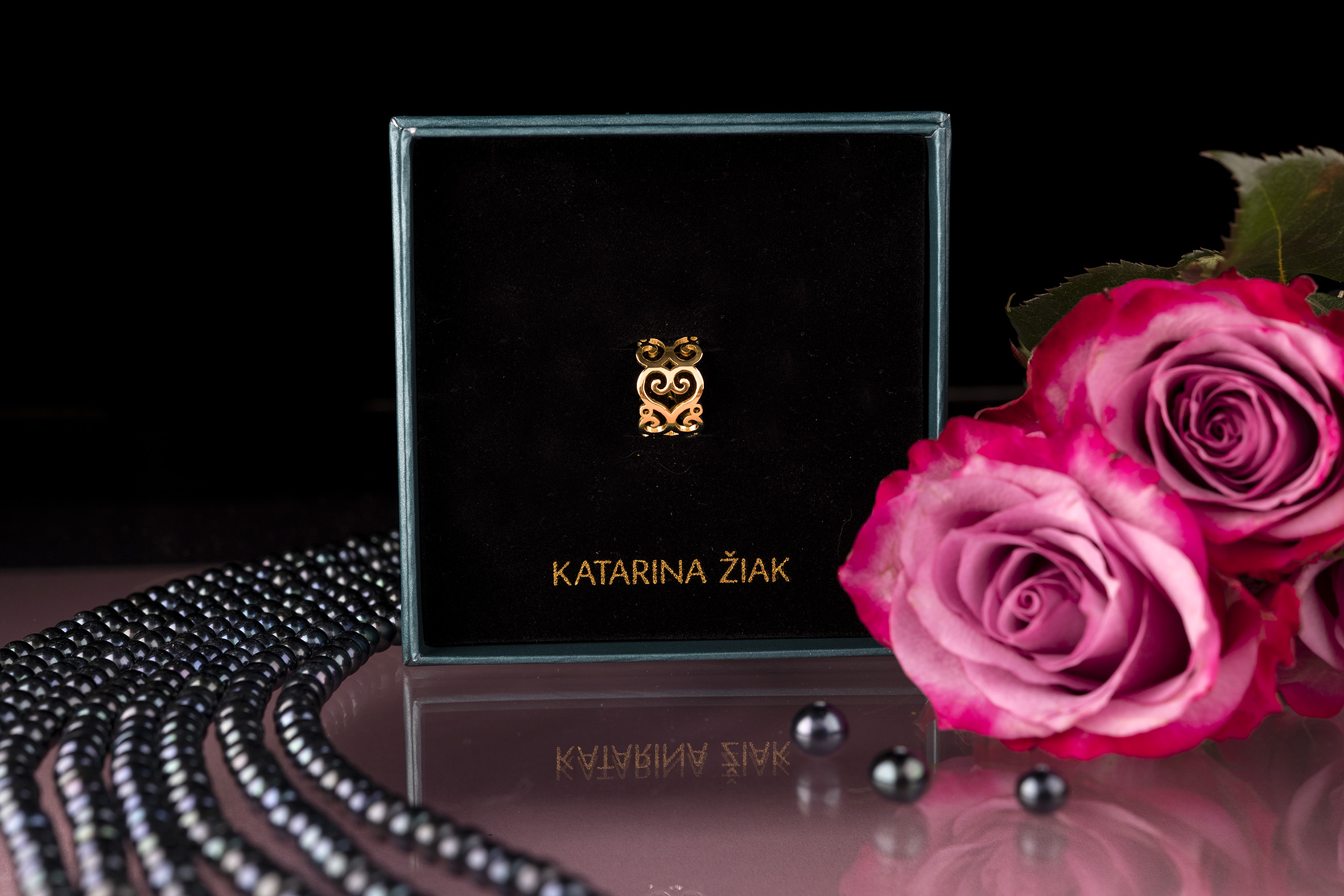 Prsteň drotárstvo - srdce 2