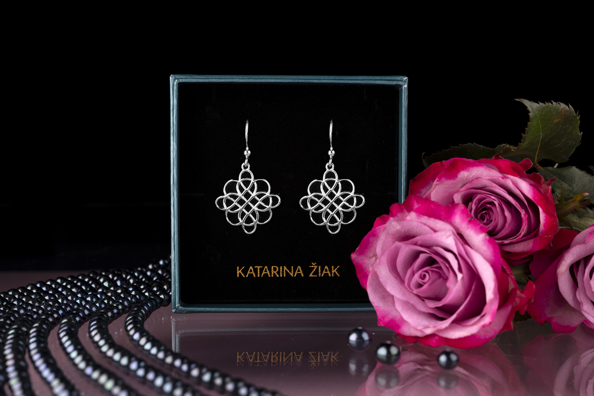 Náušnice drotársky ornament 1