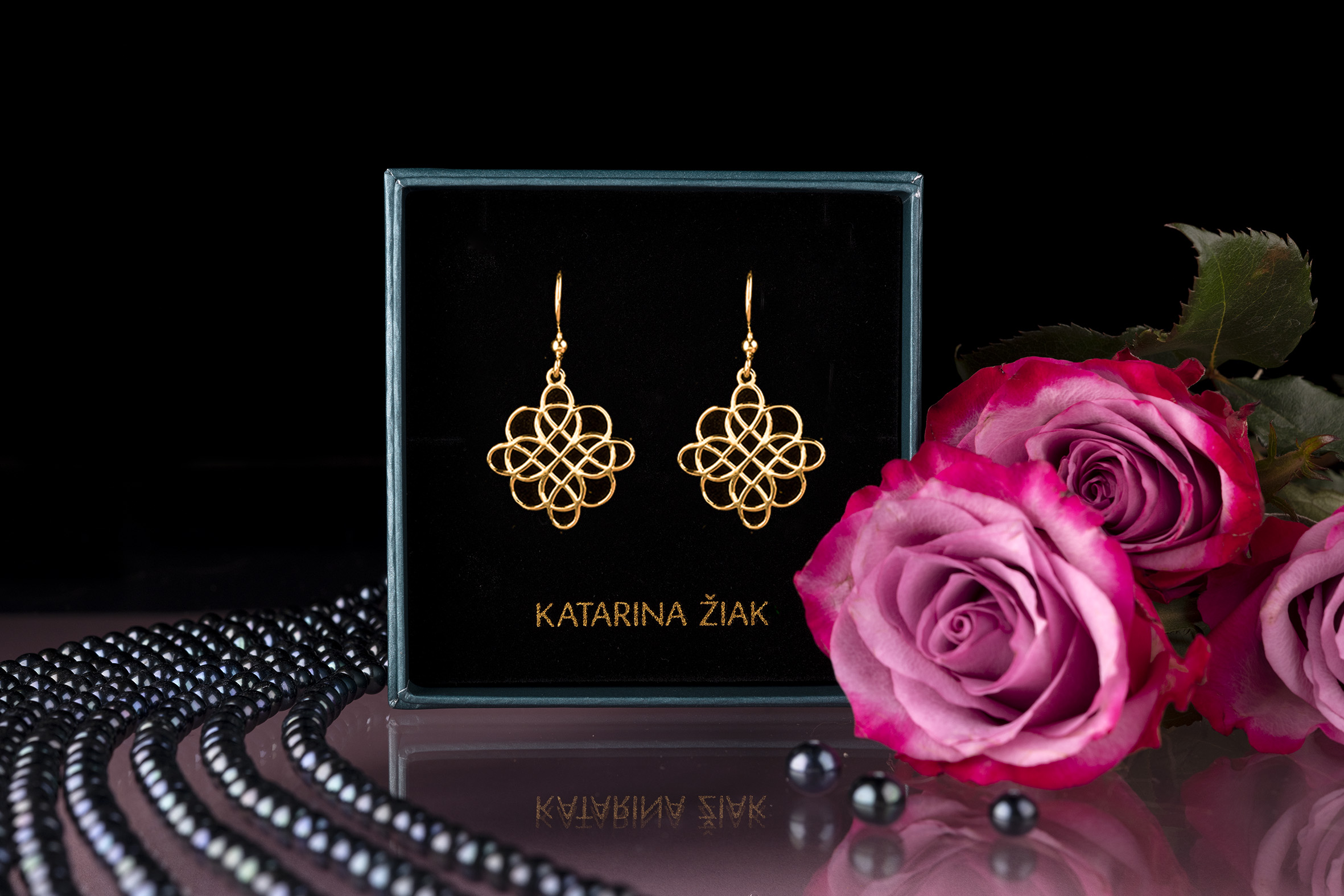 Náušnice drotársky ornament 1