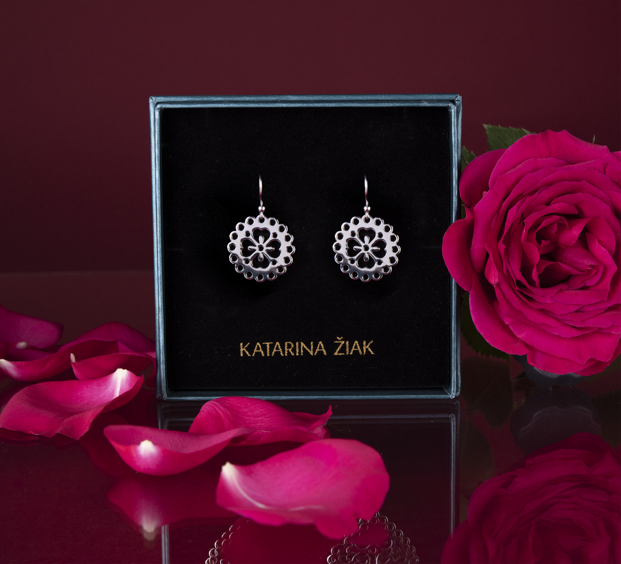 Náušnice FOLK nezábudka 1