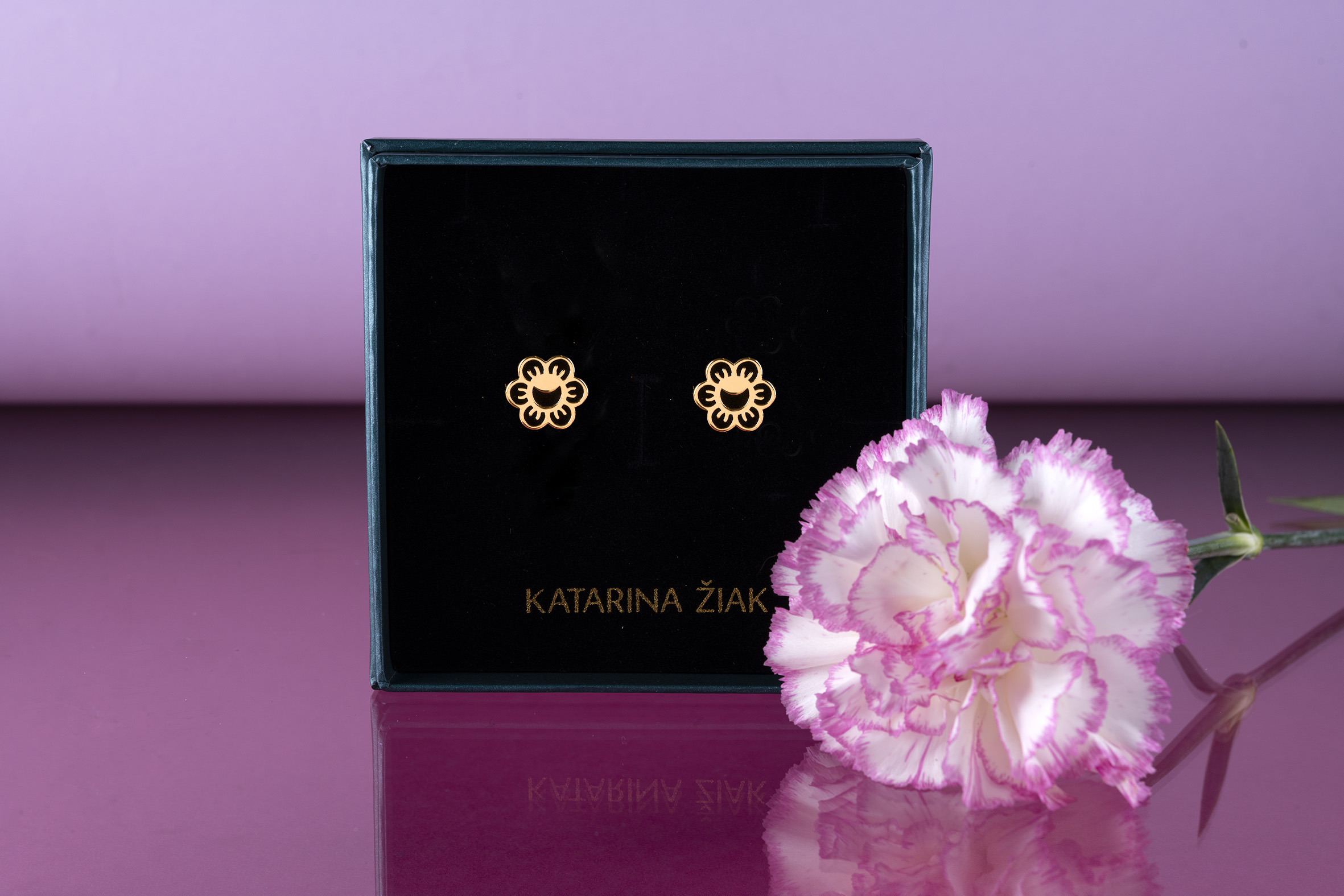 Napichovacie náušnice - kvietok Veronika