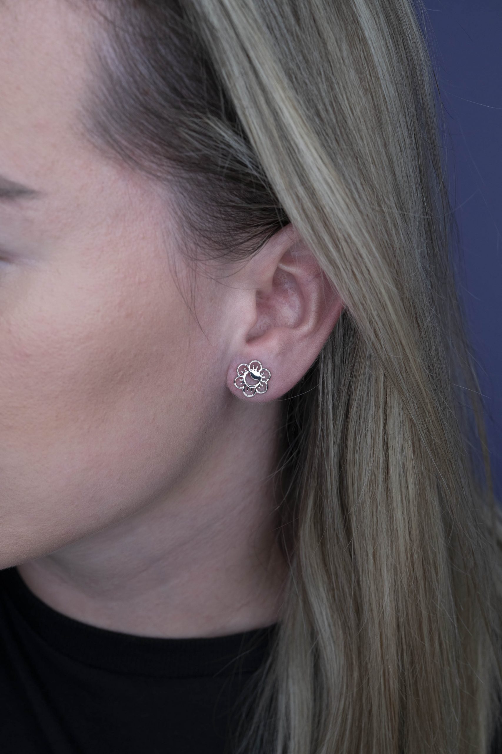 Napichovacie náušnice - kvietok Veronika