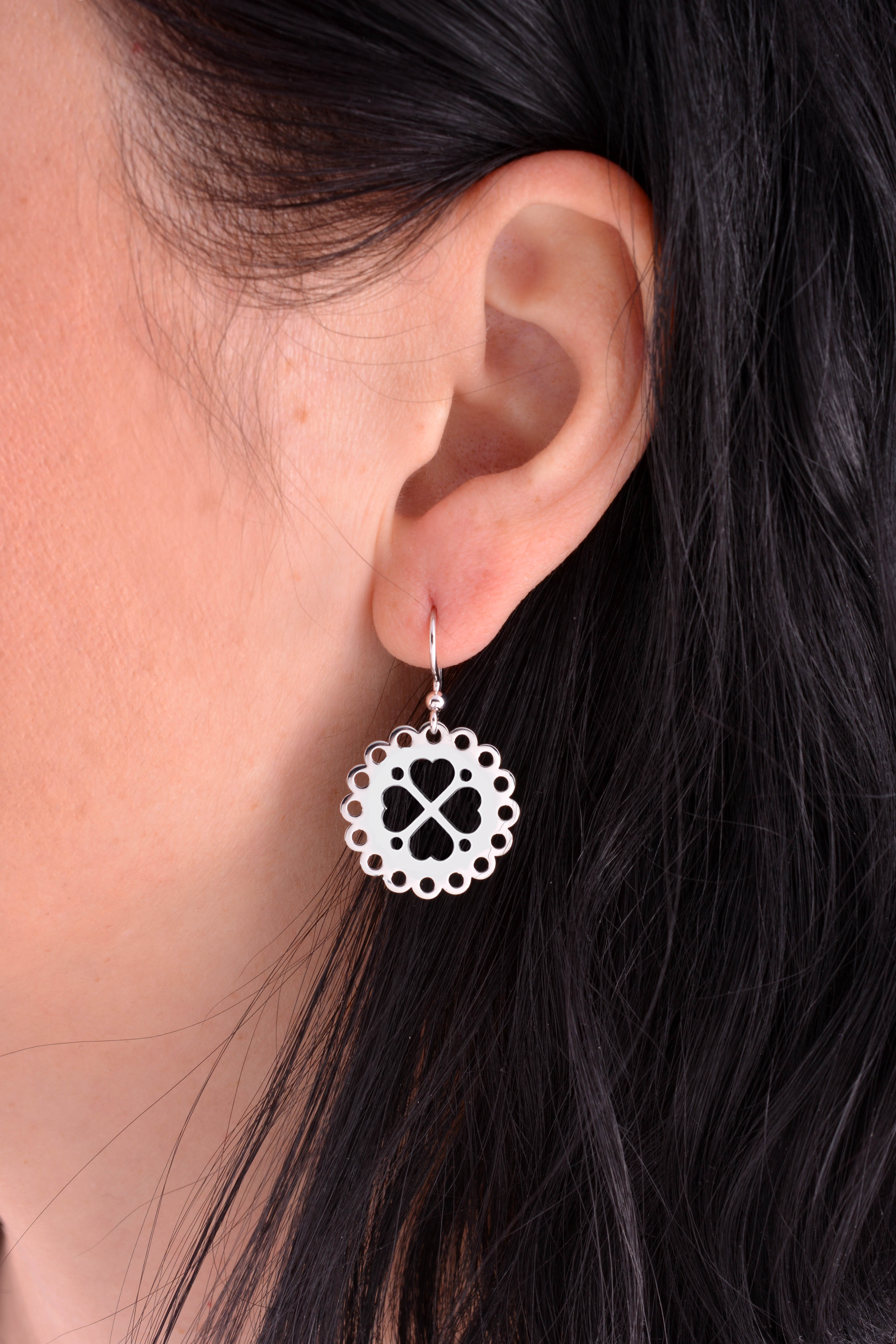 Náušnice FOLK štvorlístok 1