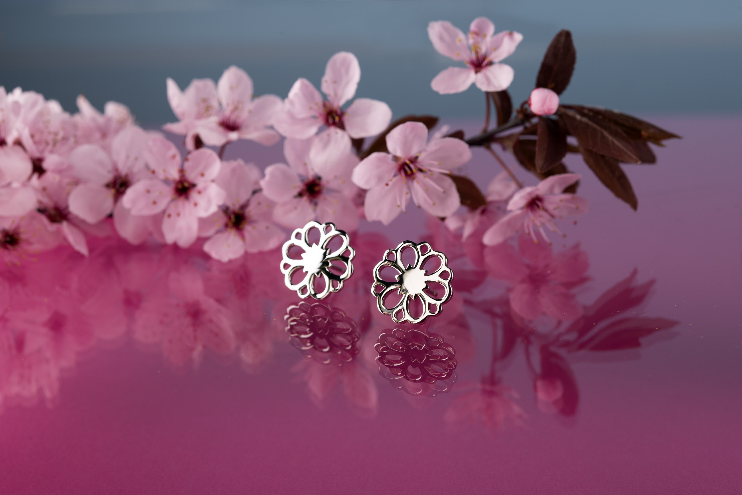 Napichovacie náušnice - kvietok 2