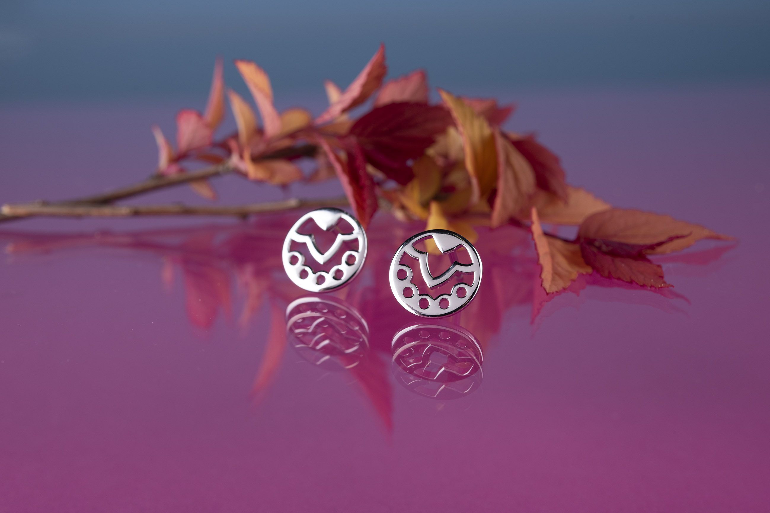 Napichovacie náušnice - slnečnica stred