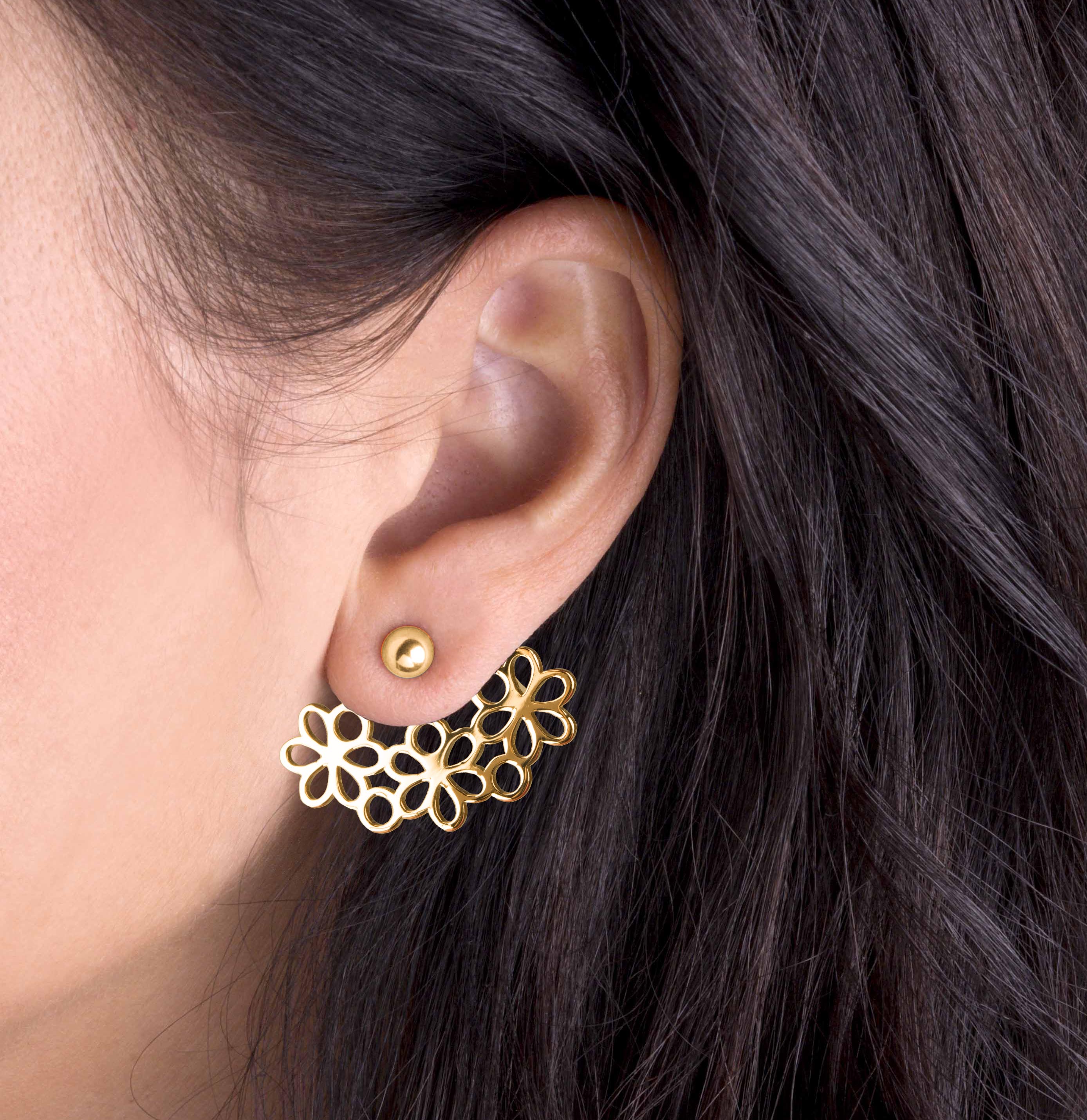 Záušnice kvietok Ábelová - malý vejárik 1