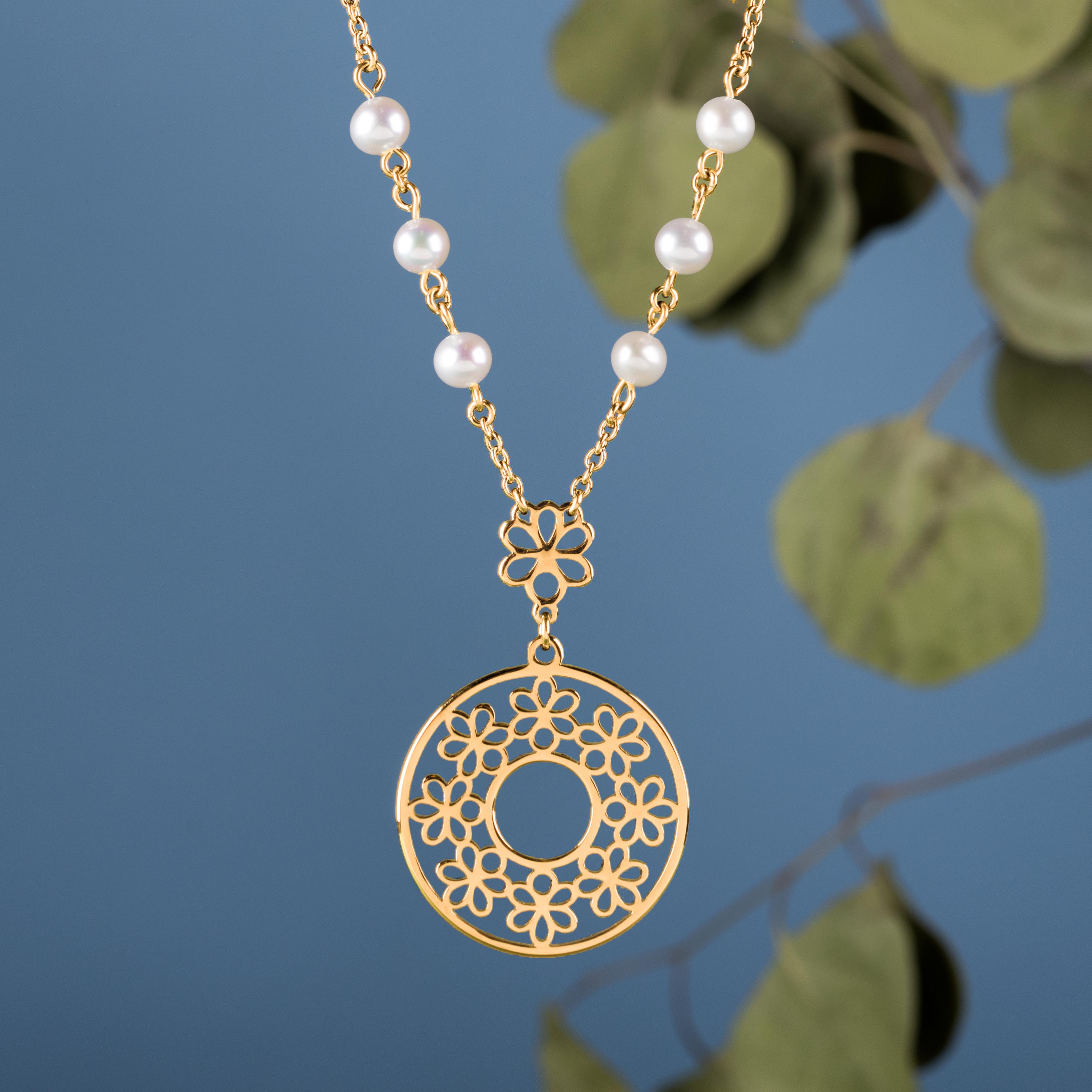 Náhrdelník Ábelovská margarétka - kruh 3 cm