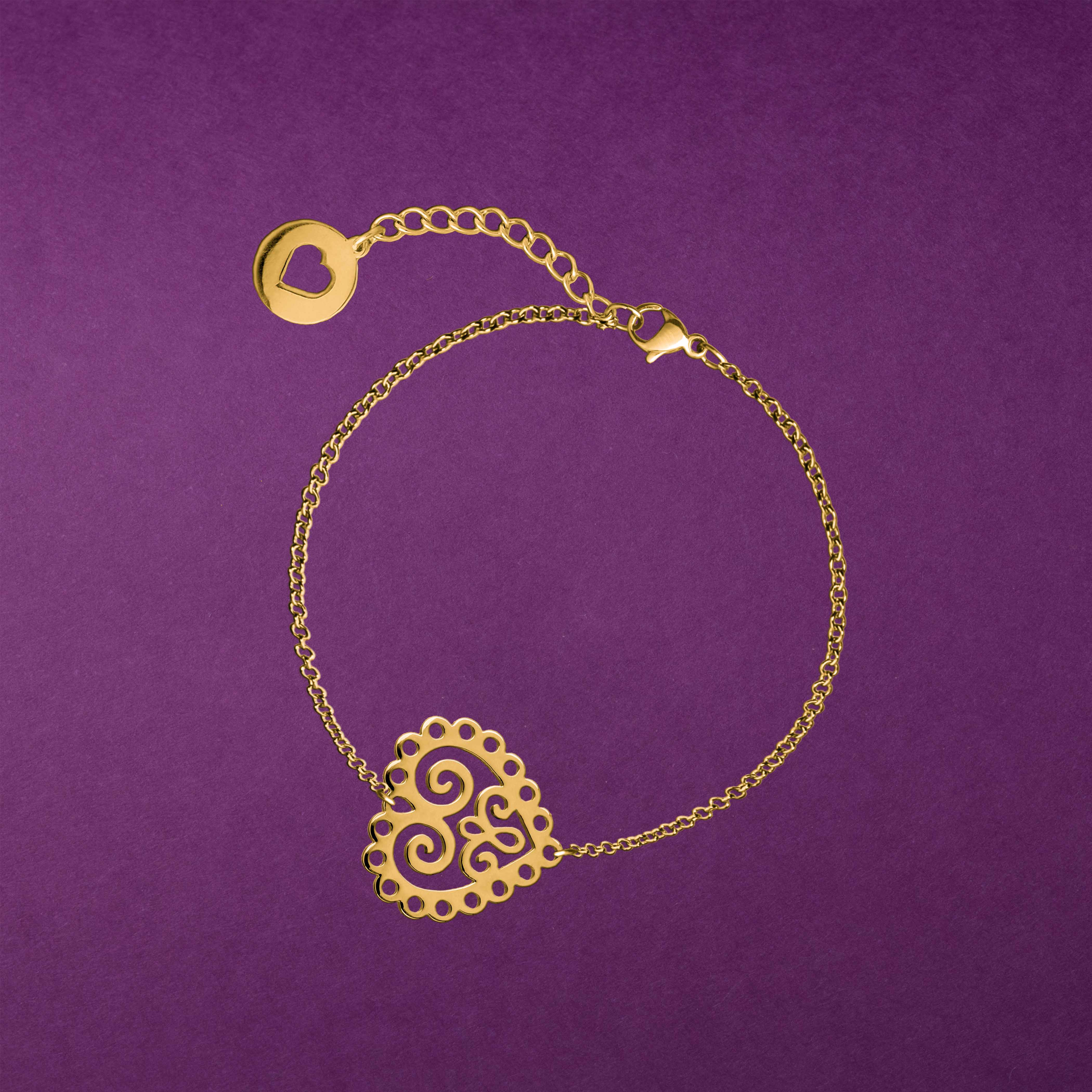 Náramok srdce ornament mini 1