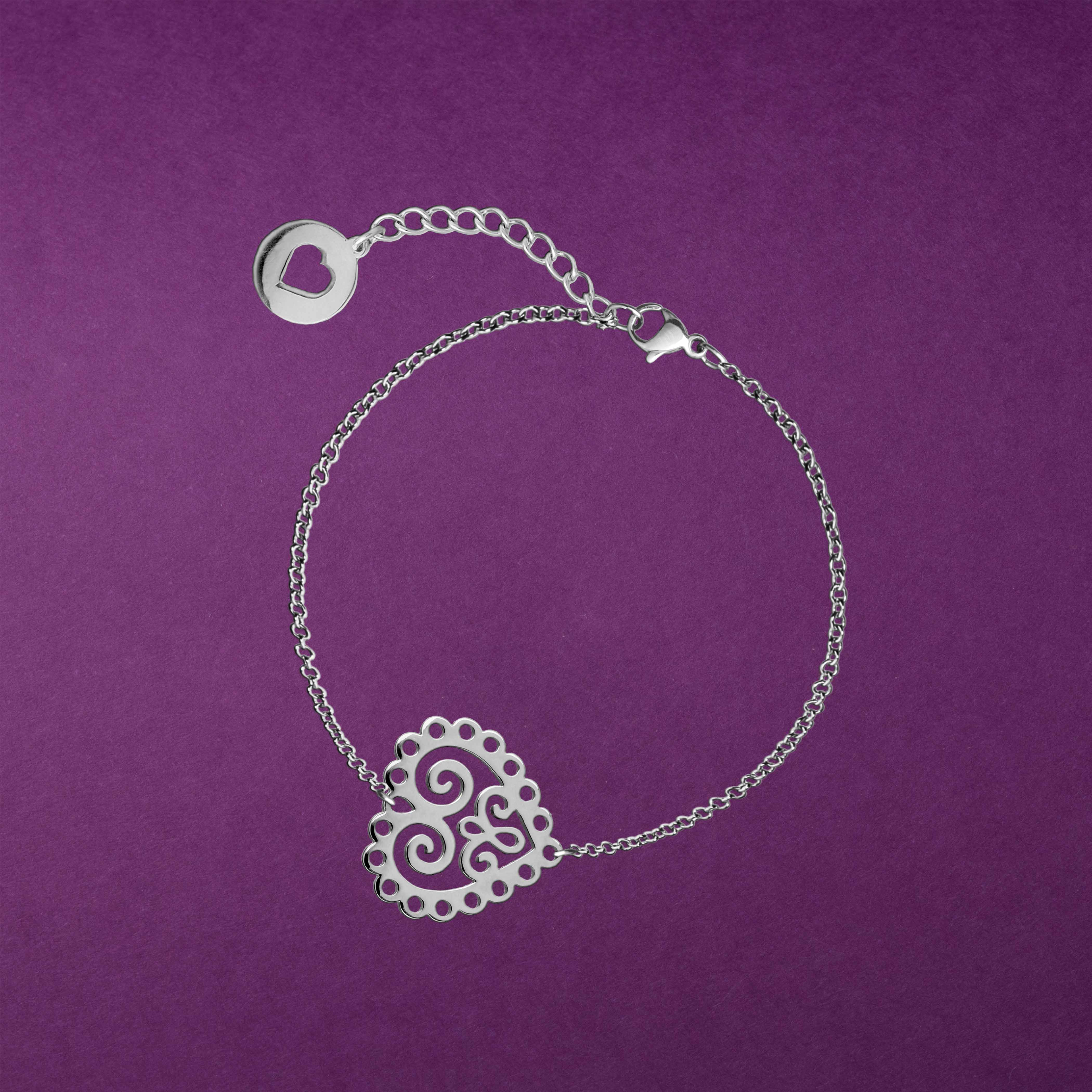 Náramok srdce ornament mini 1