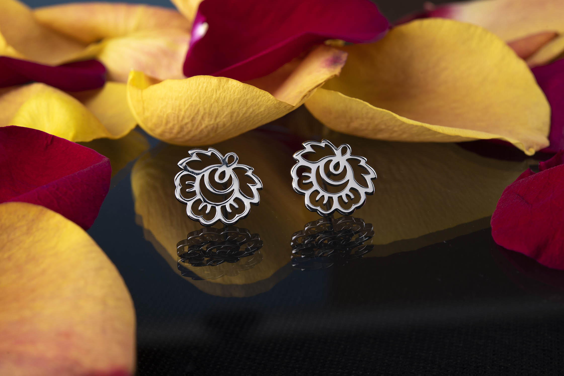 Napichovacie Ábelová náušnice - kvietok 2