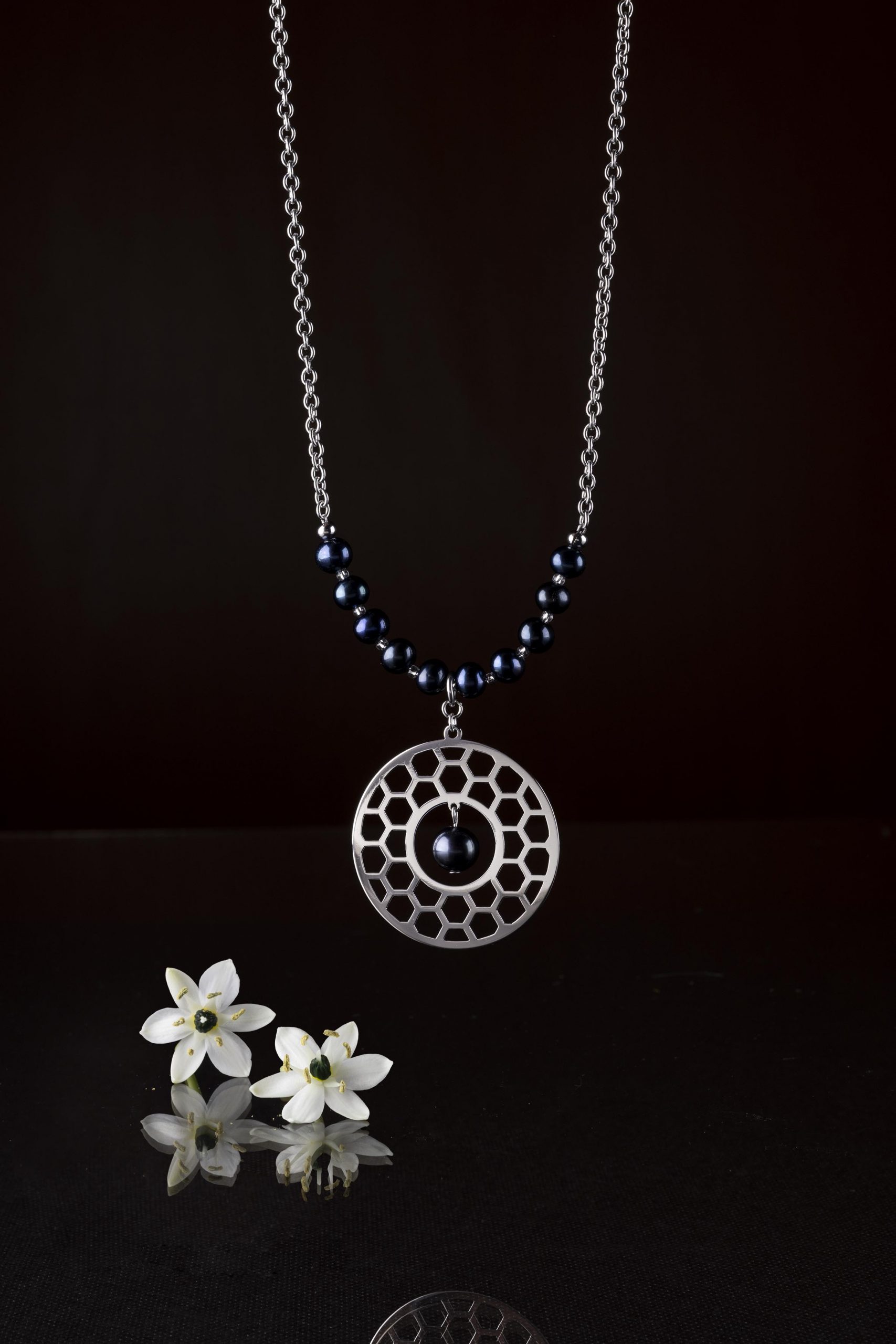 Prívesok golf kruh +perly