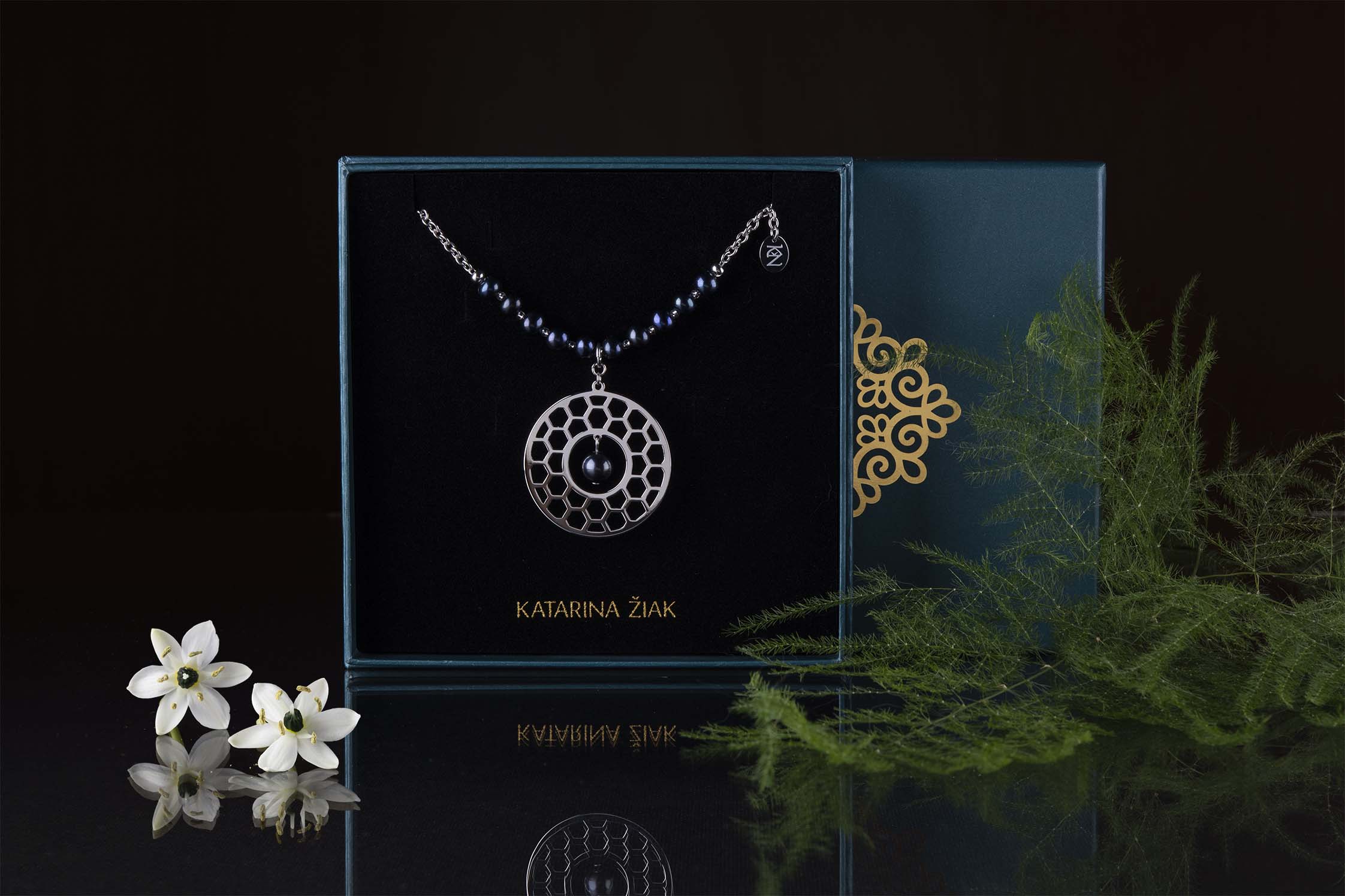 Prívesok golf kruh +perly