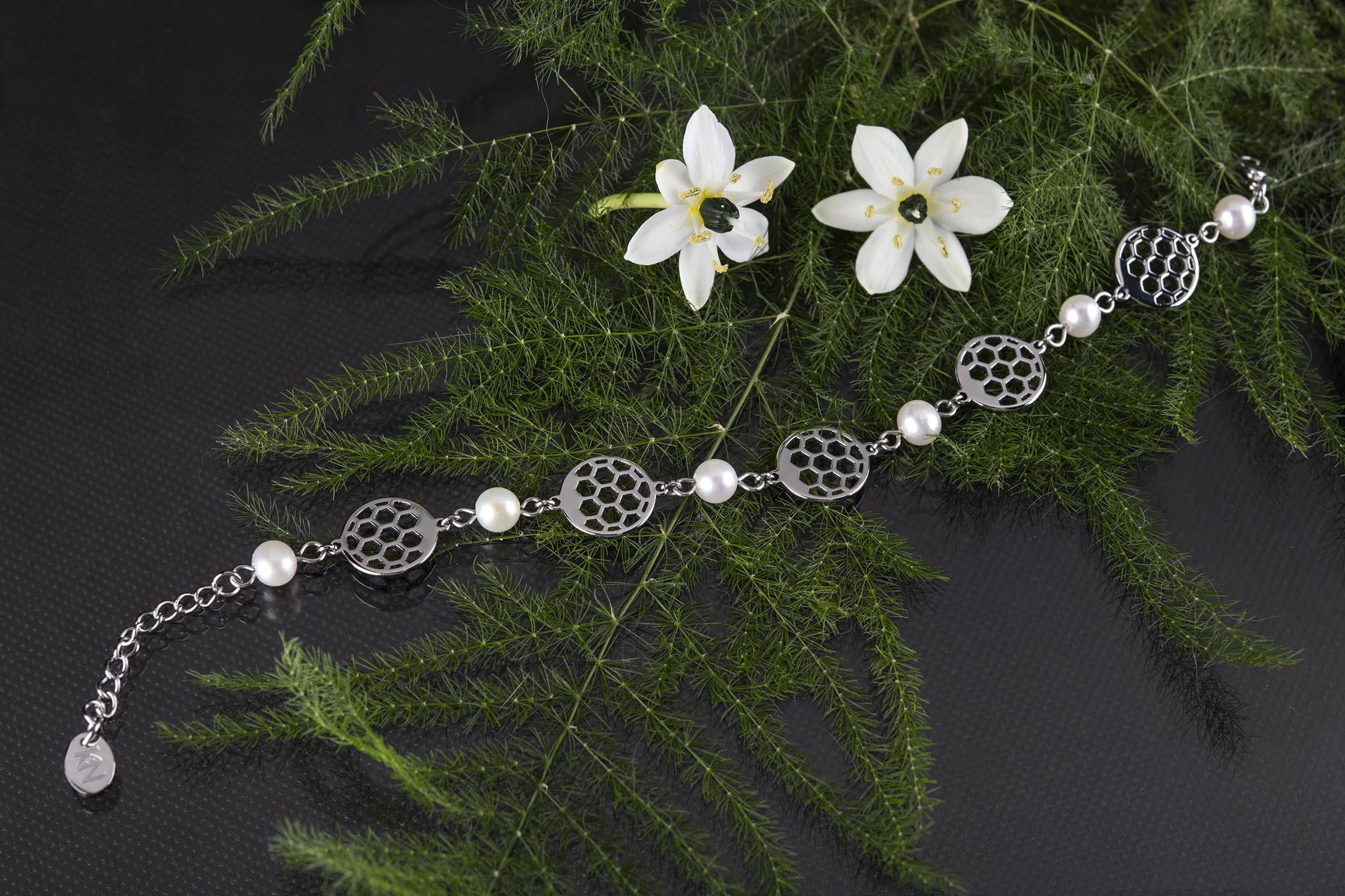 Náramok golf mini + 6x perla