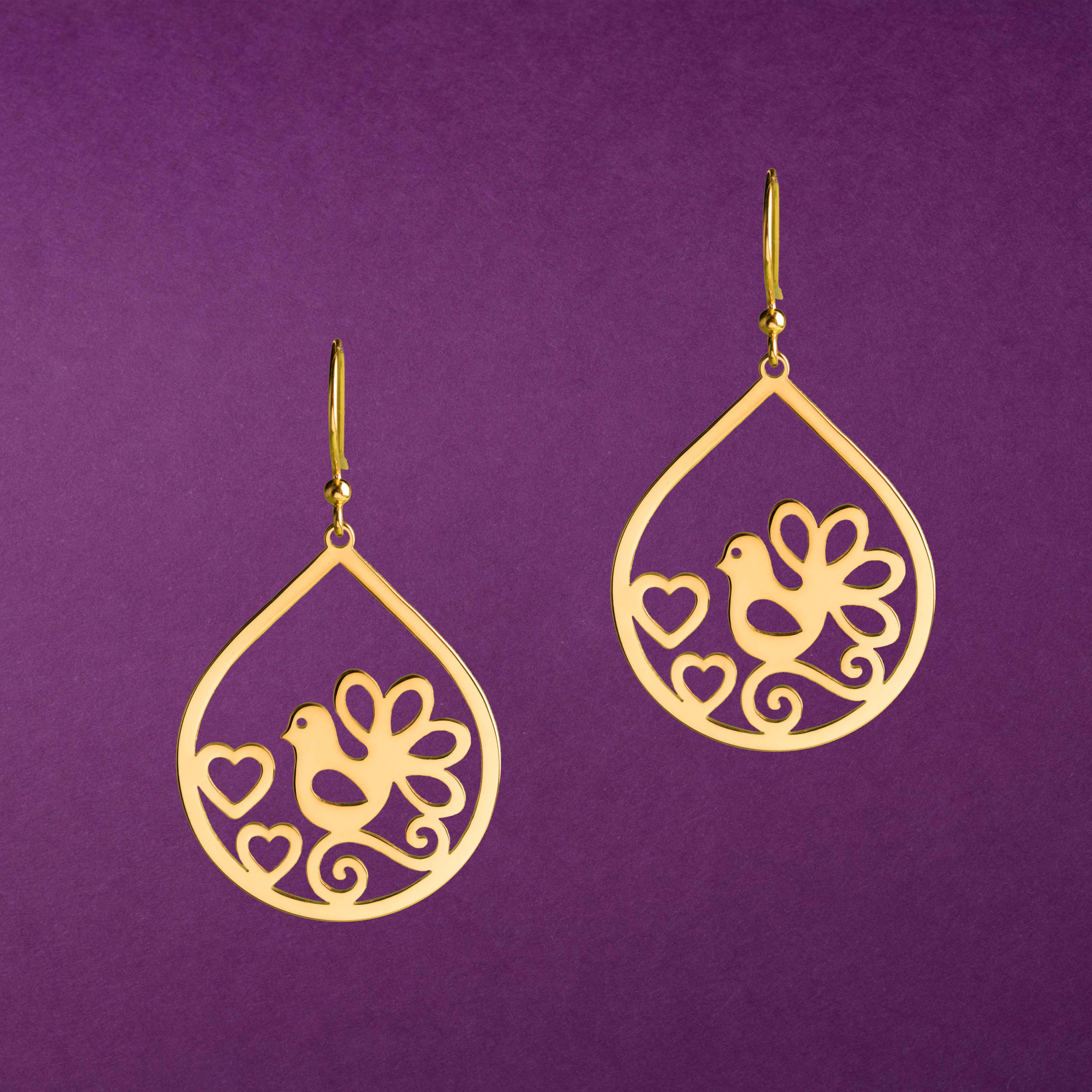 Náušnice holubica - slza