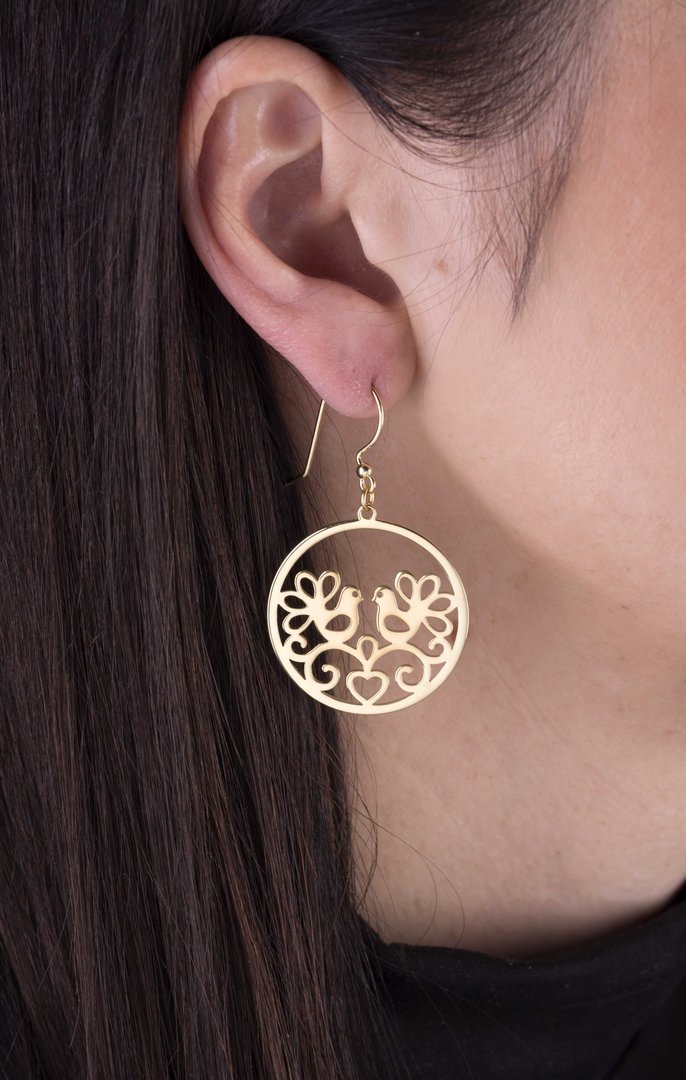 Náušnice holubice - kruh