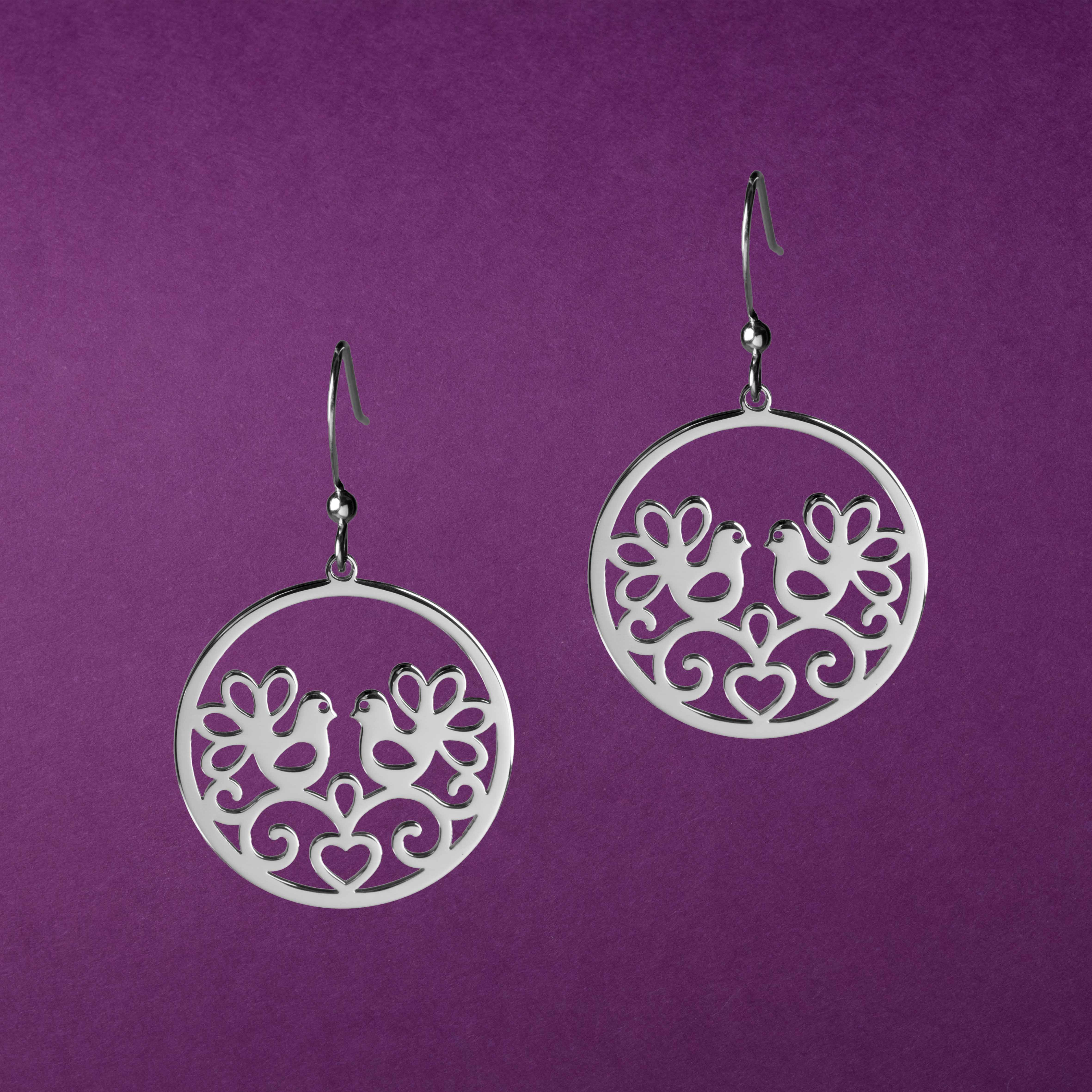 Náušnice holubice - kruh