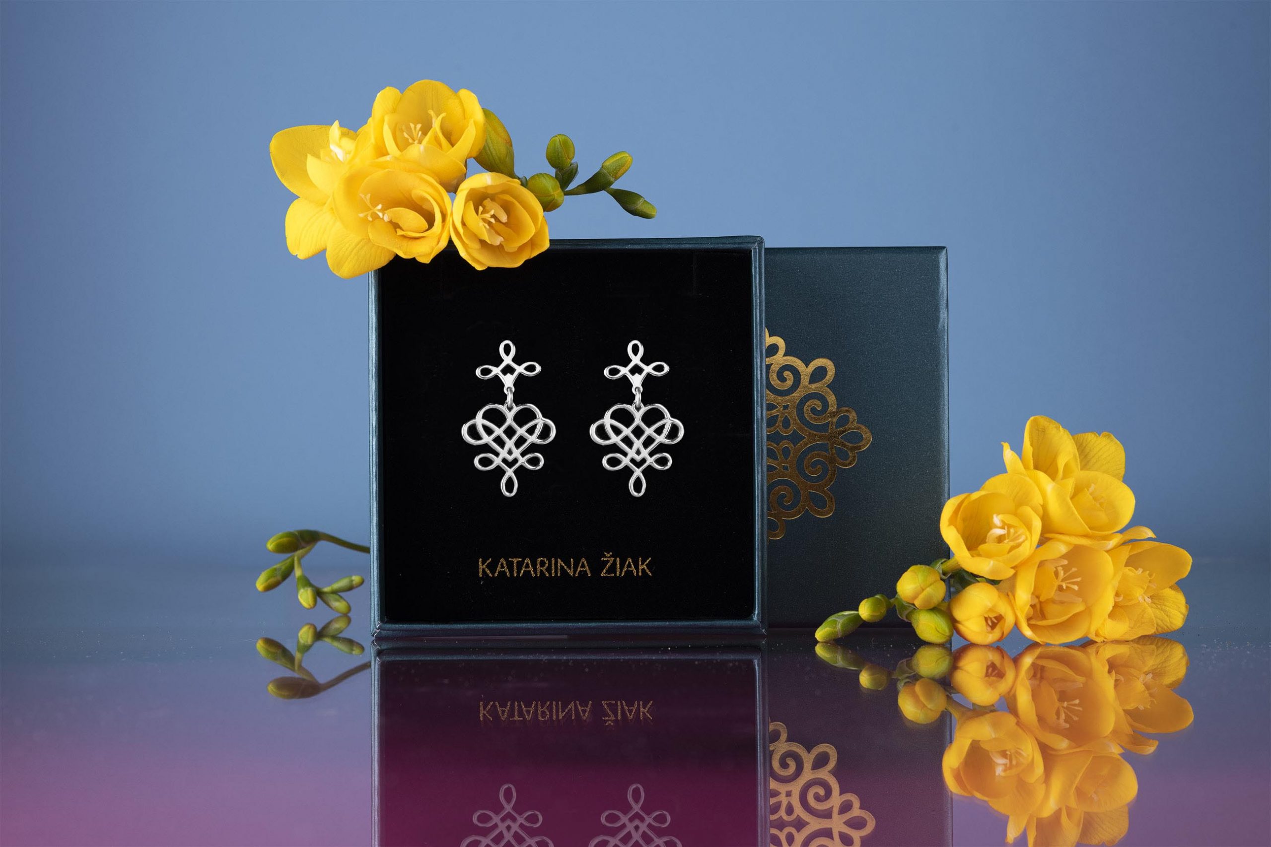 Náušnice drotárske srdce 1 skladané