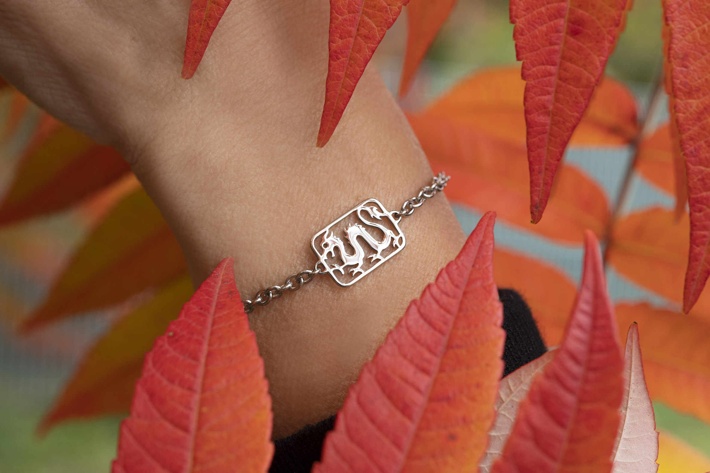 Náramok drak - retiazka