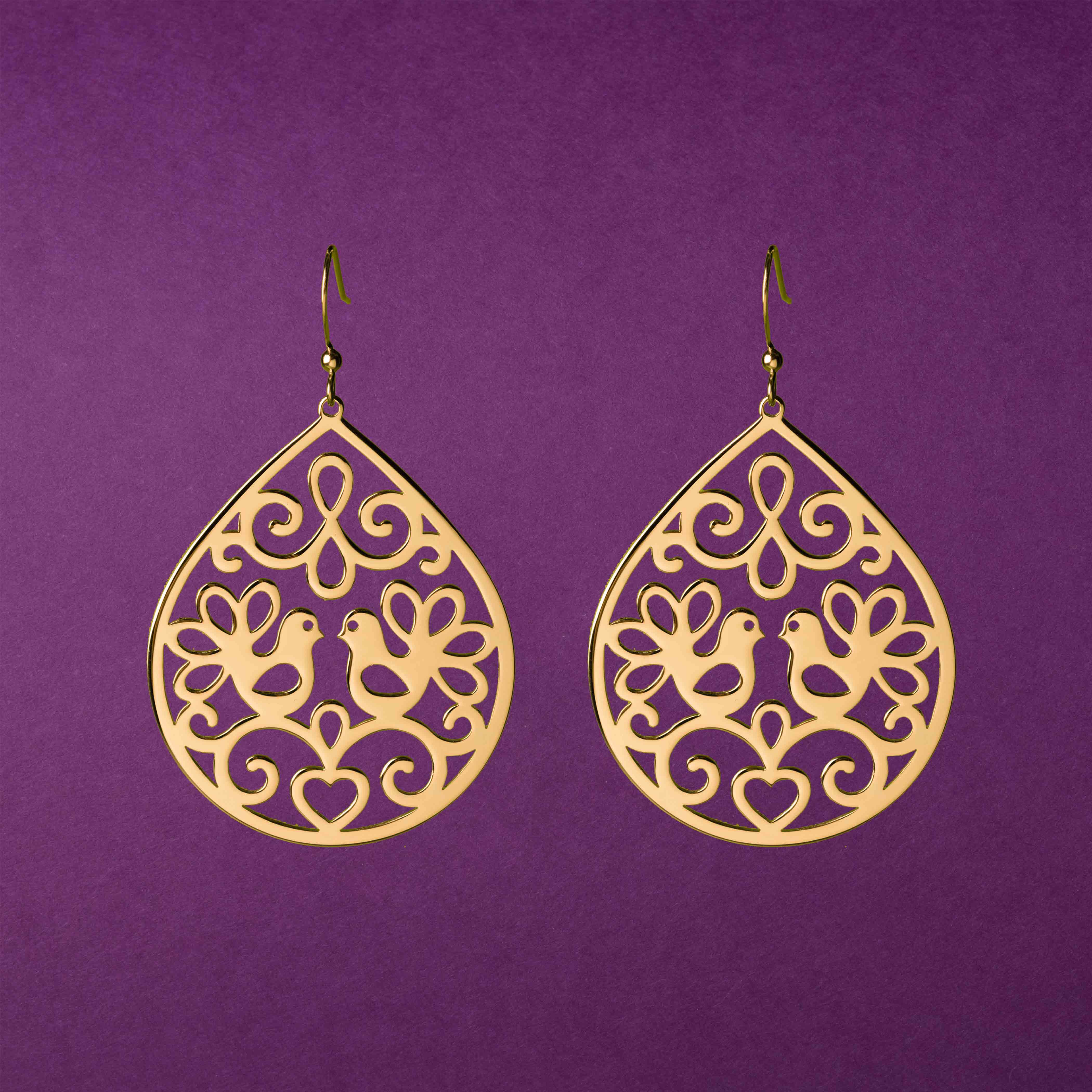 Náušnice holubice - slza