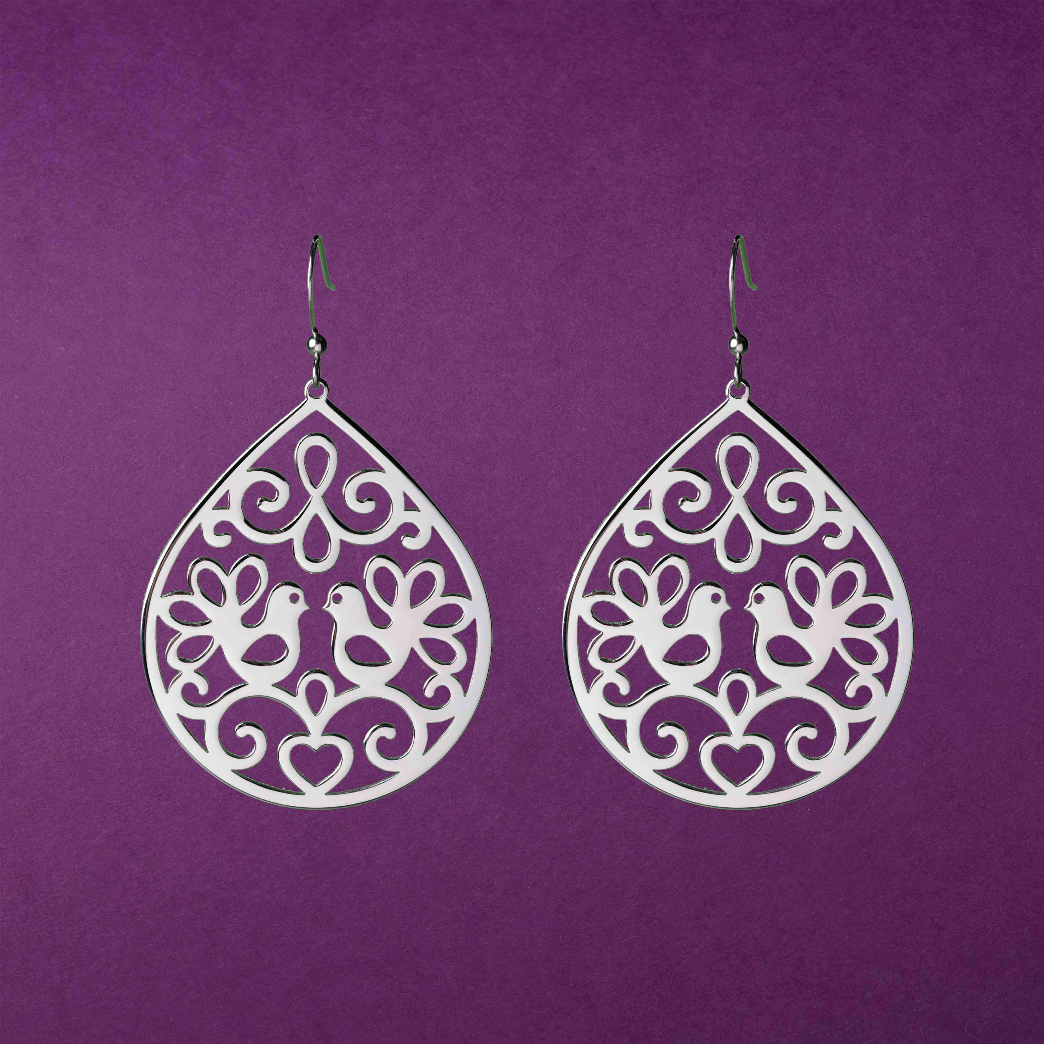 Náušnice holubice - slza