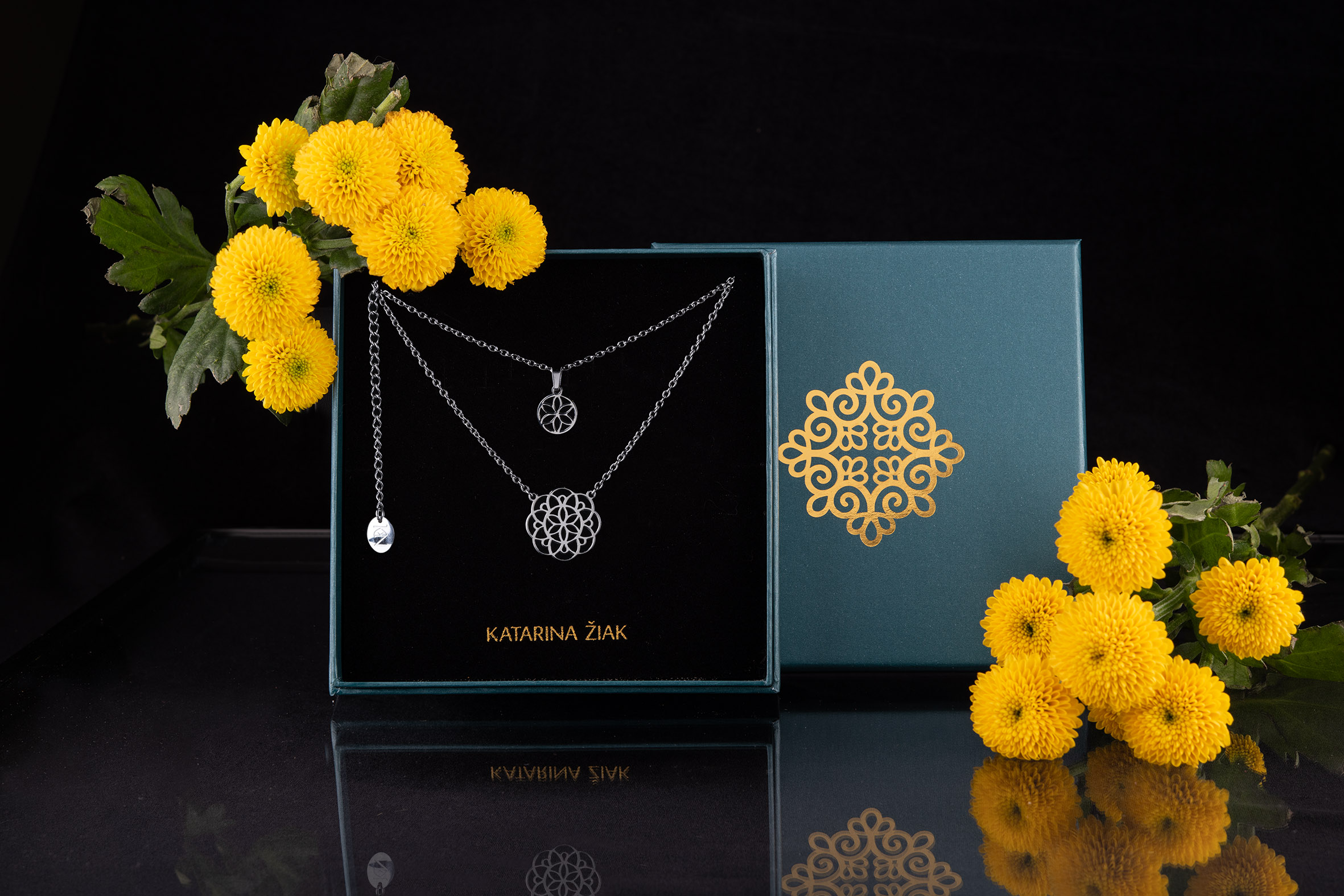 Dvojradový náhrdelník Kvet života – kruh