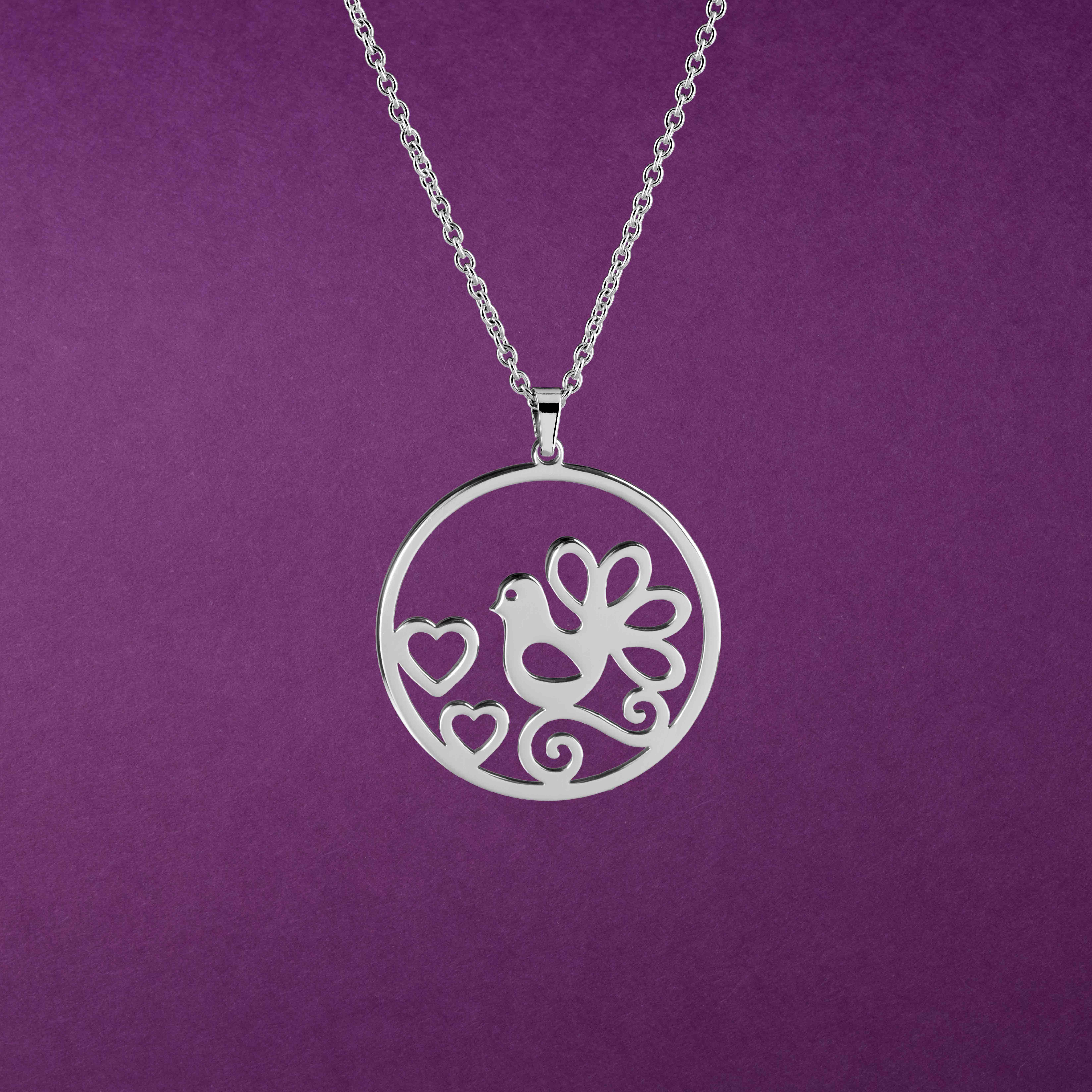 Prívesok holubica - kruh