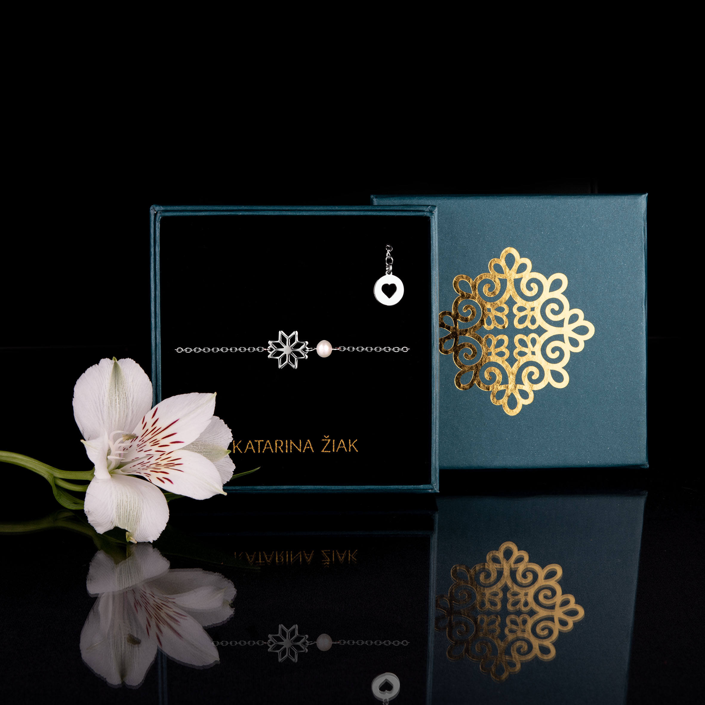 Náramok Novohrad hviezda 1 - retiazka + perla