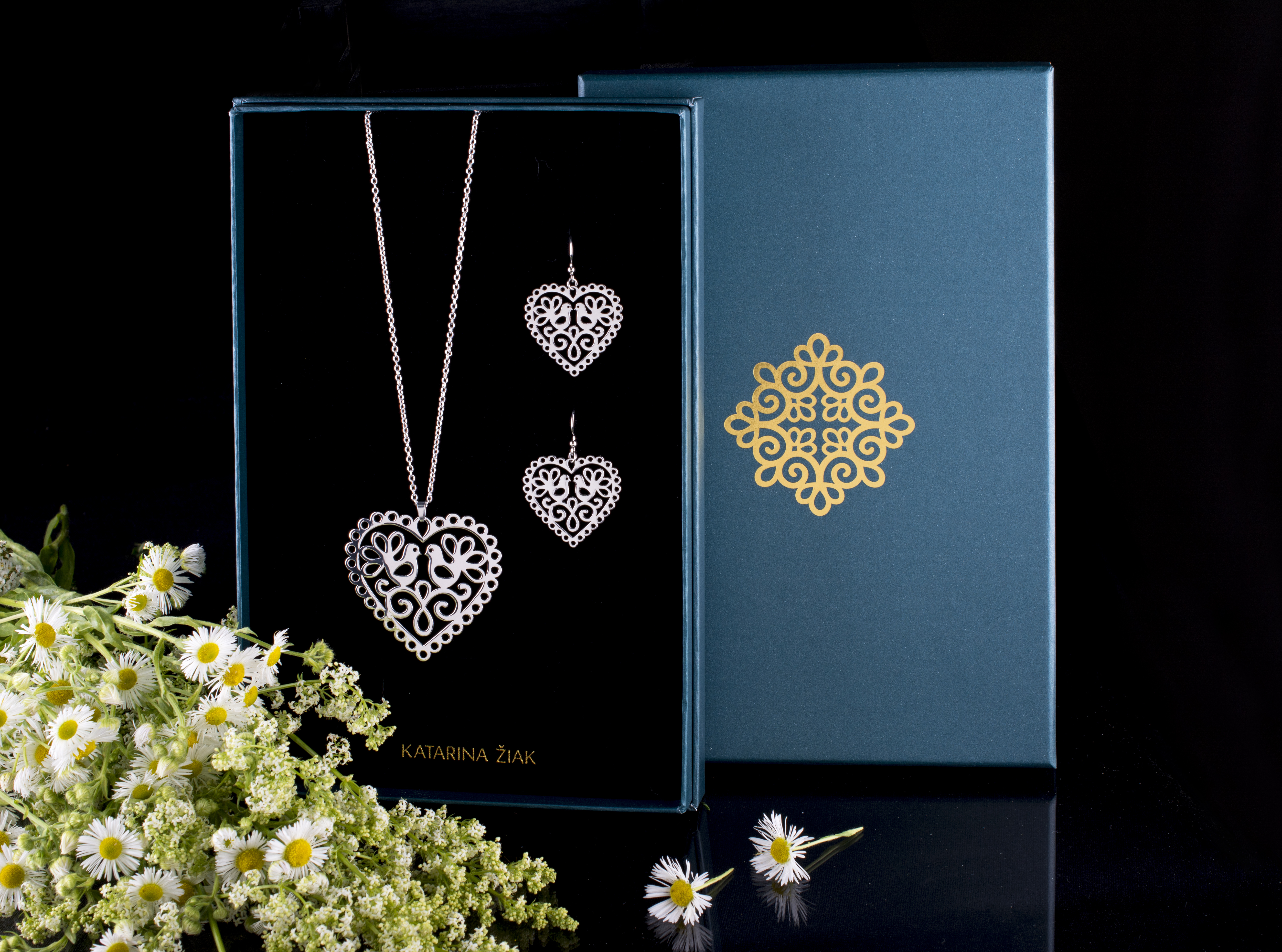 Prívesok srdce holubice 1