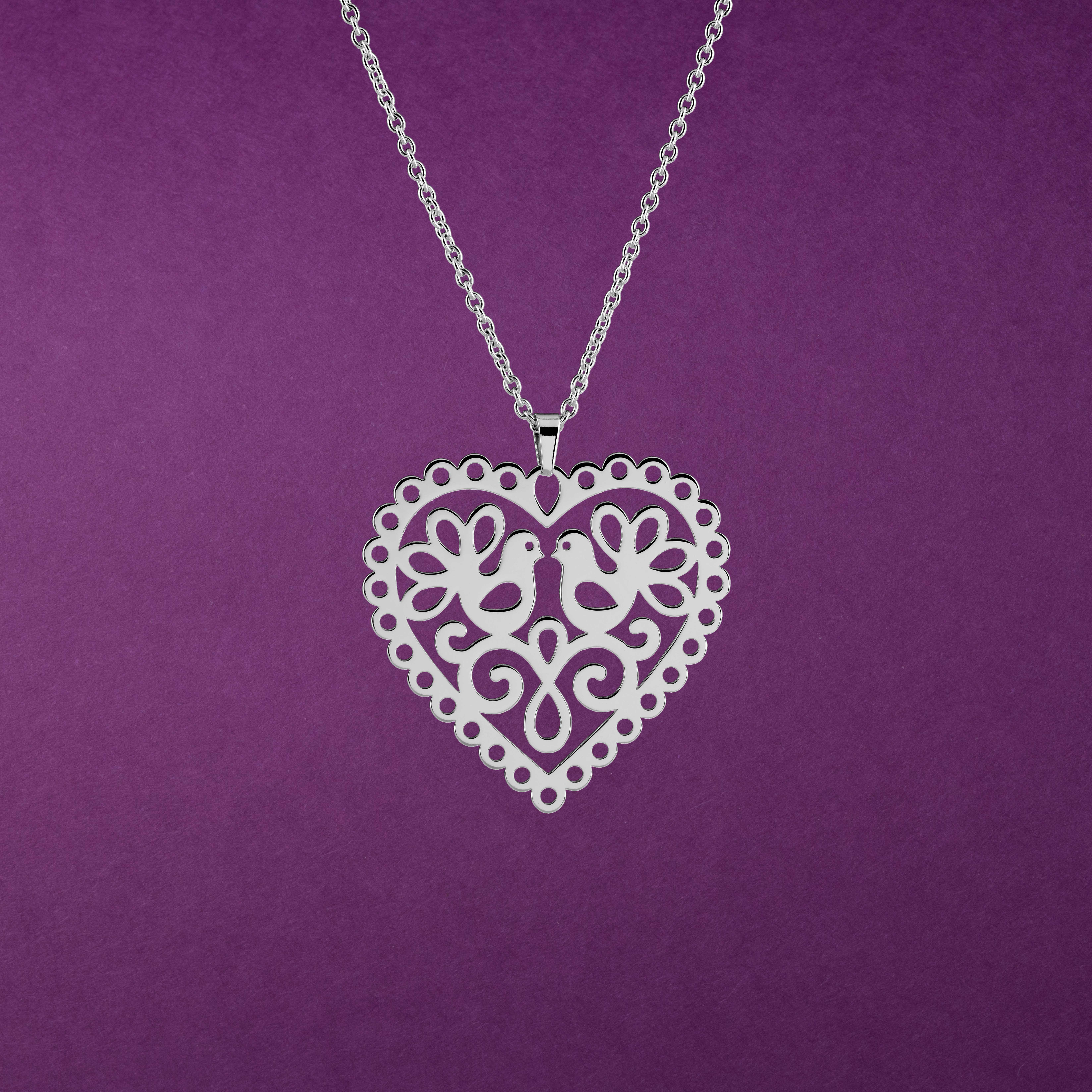 Prívesok srdce holubice 1