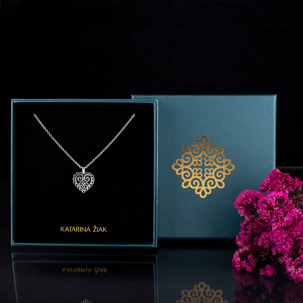 Prívesok srdce ornament mini 1