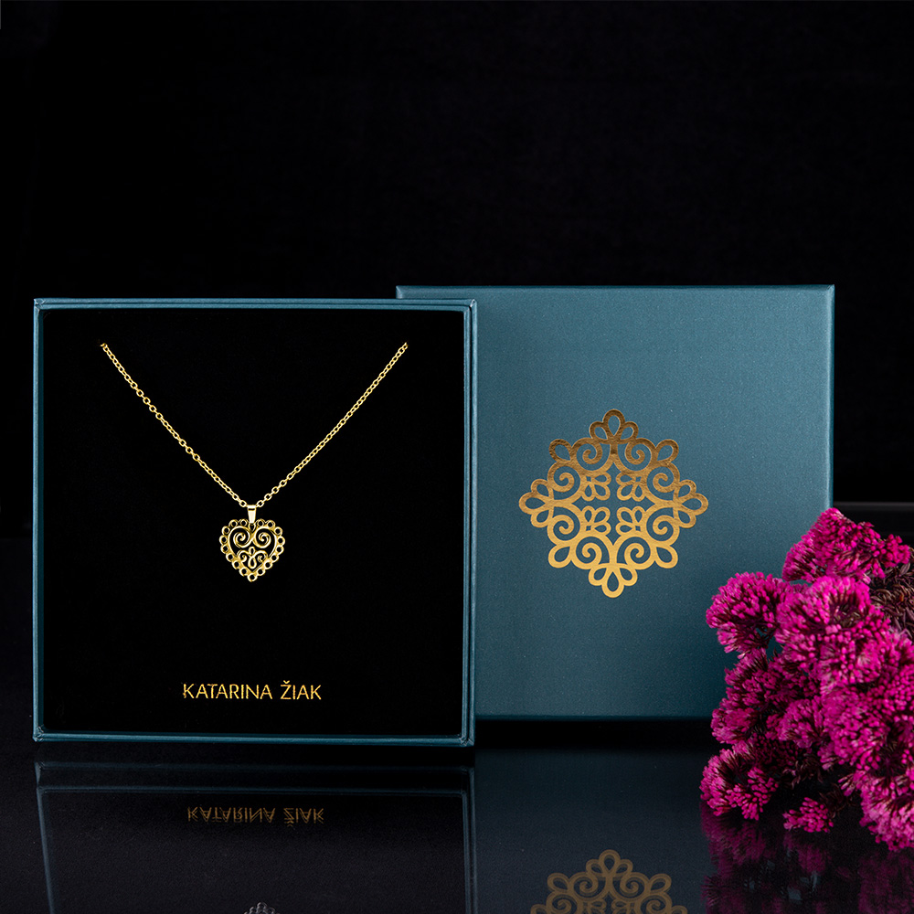 Prívesok srdce ornament mini 1