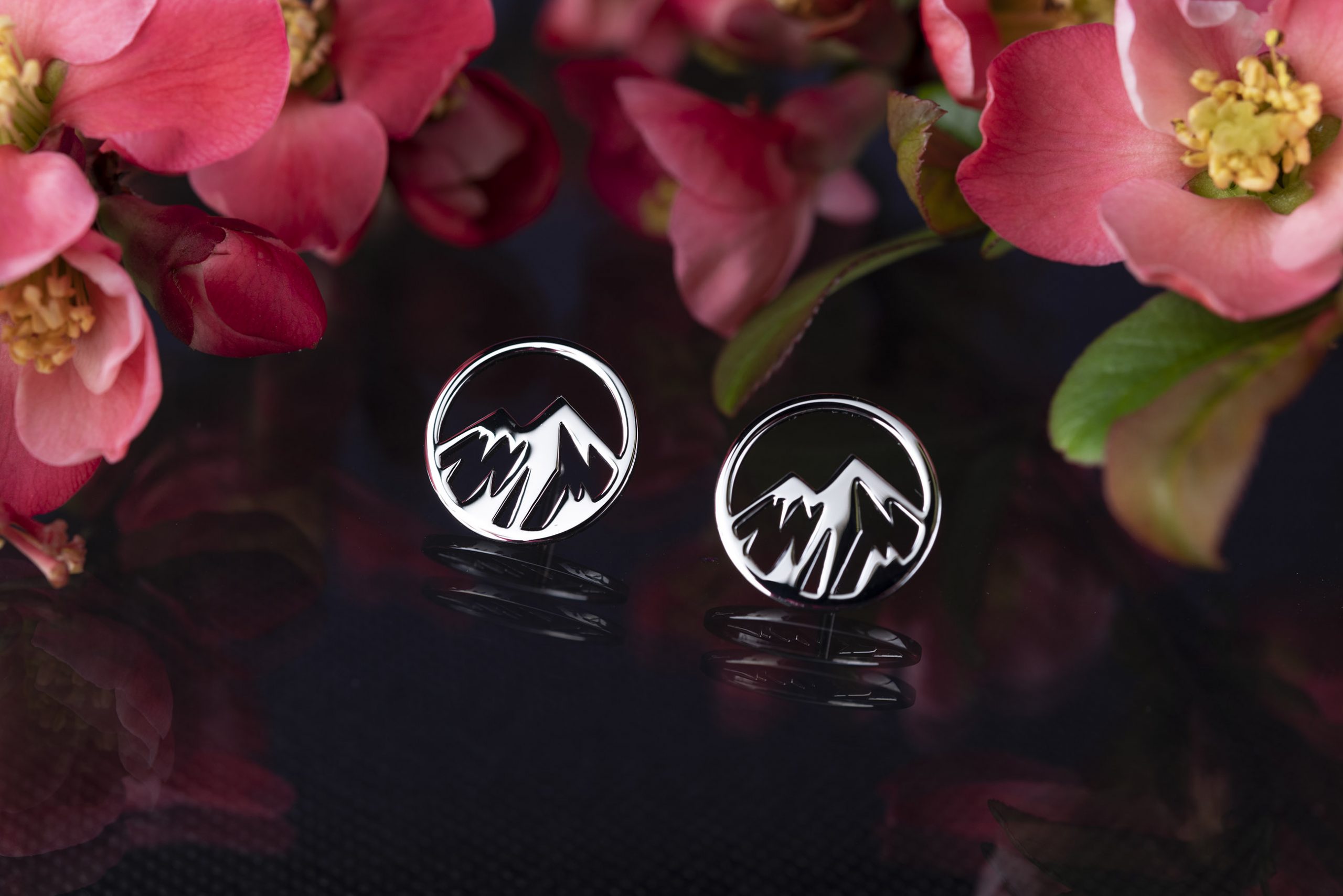 Napichovacie náušnice hory kruh 1