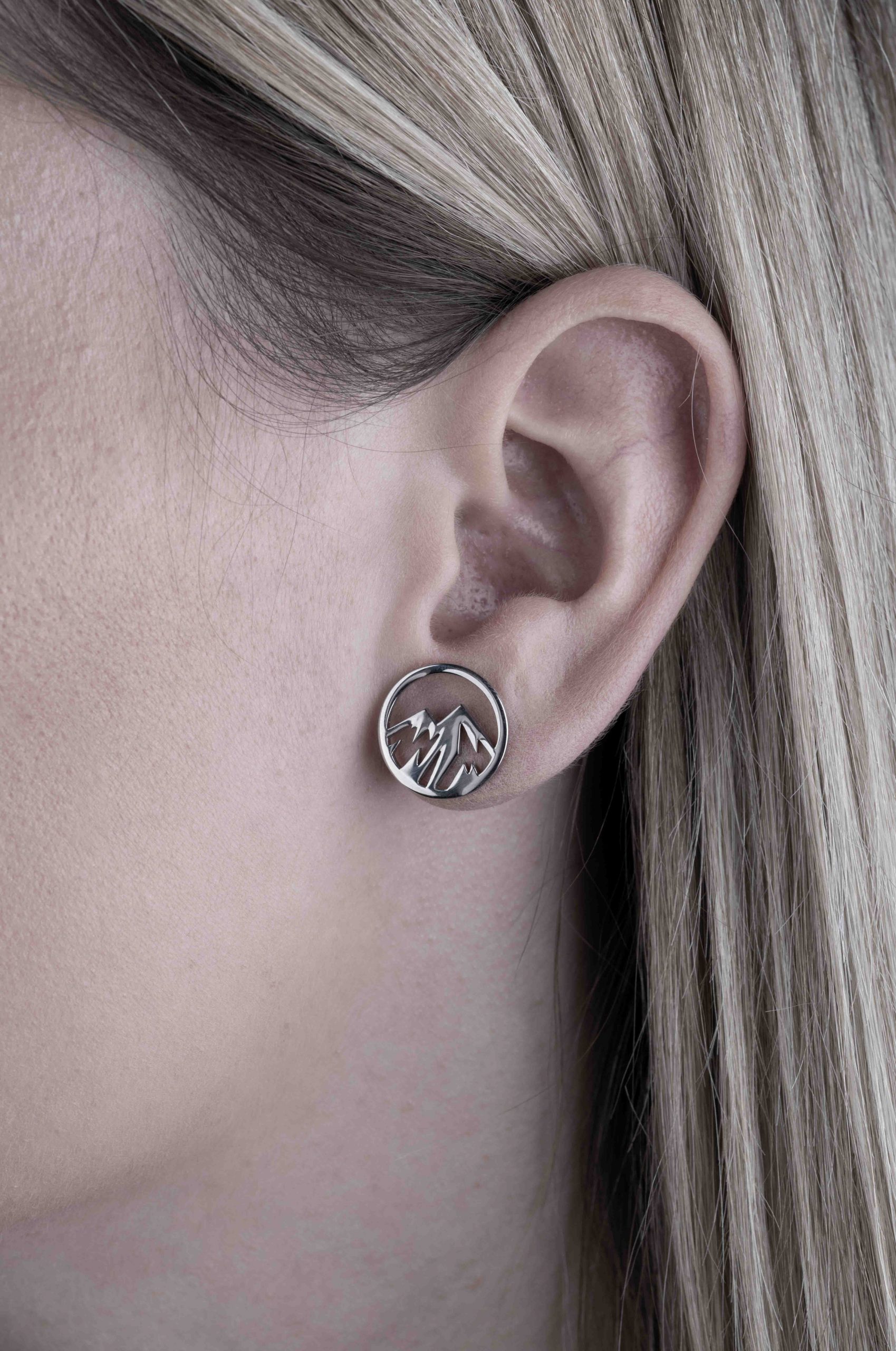 Set napichovacie náušnice + prívesok srdce hory kruh 1