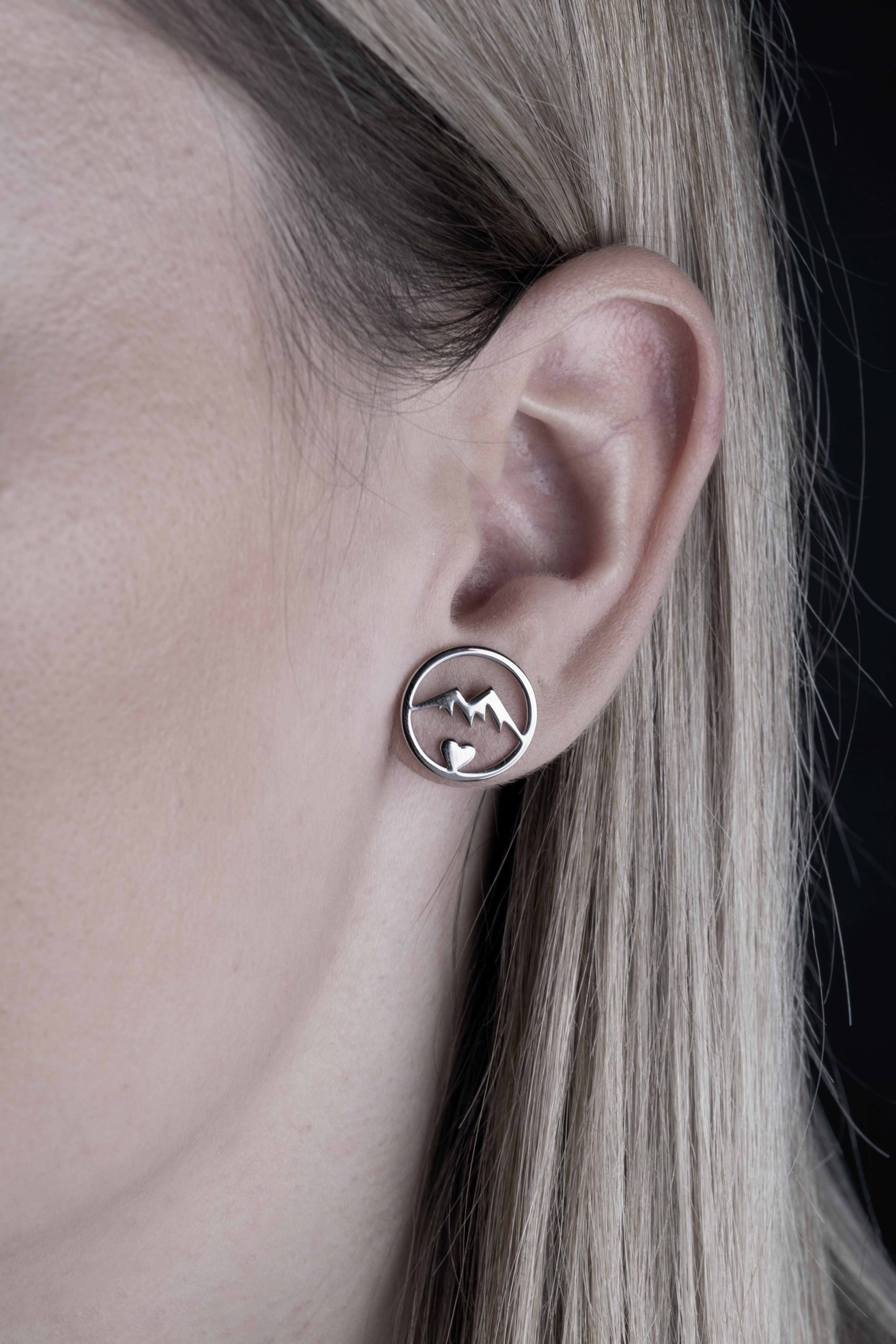 Napichovacie náušnice hory kruh 2