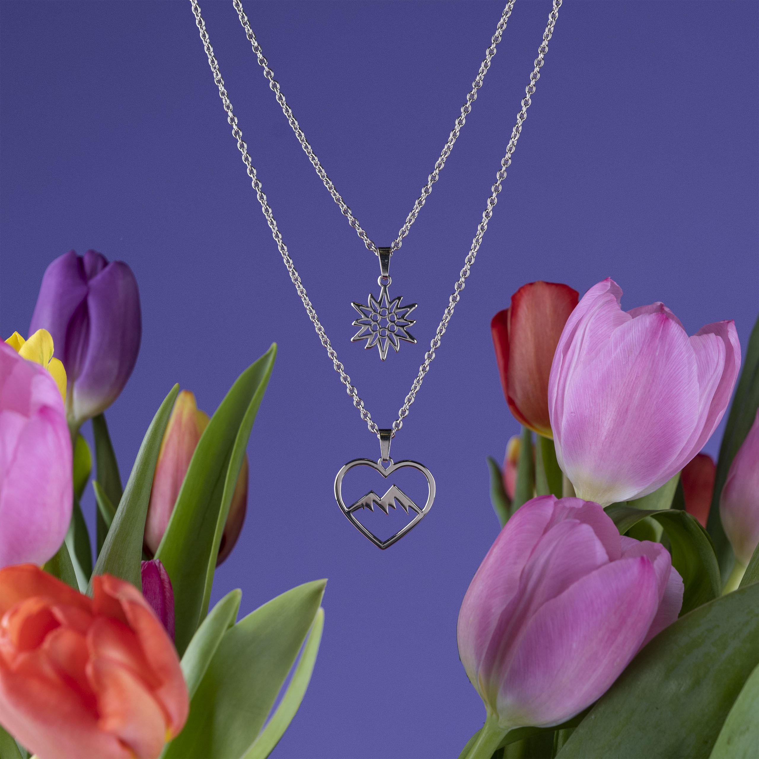 Dvojradový náhrdelník - hory srdce