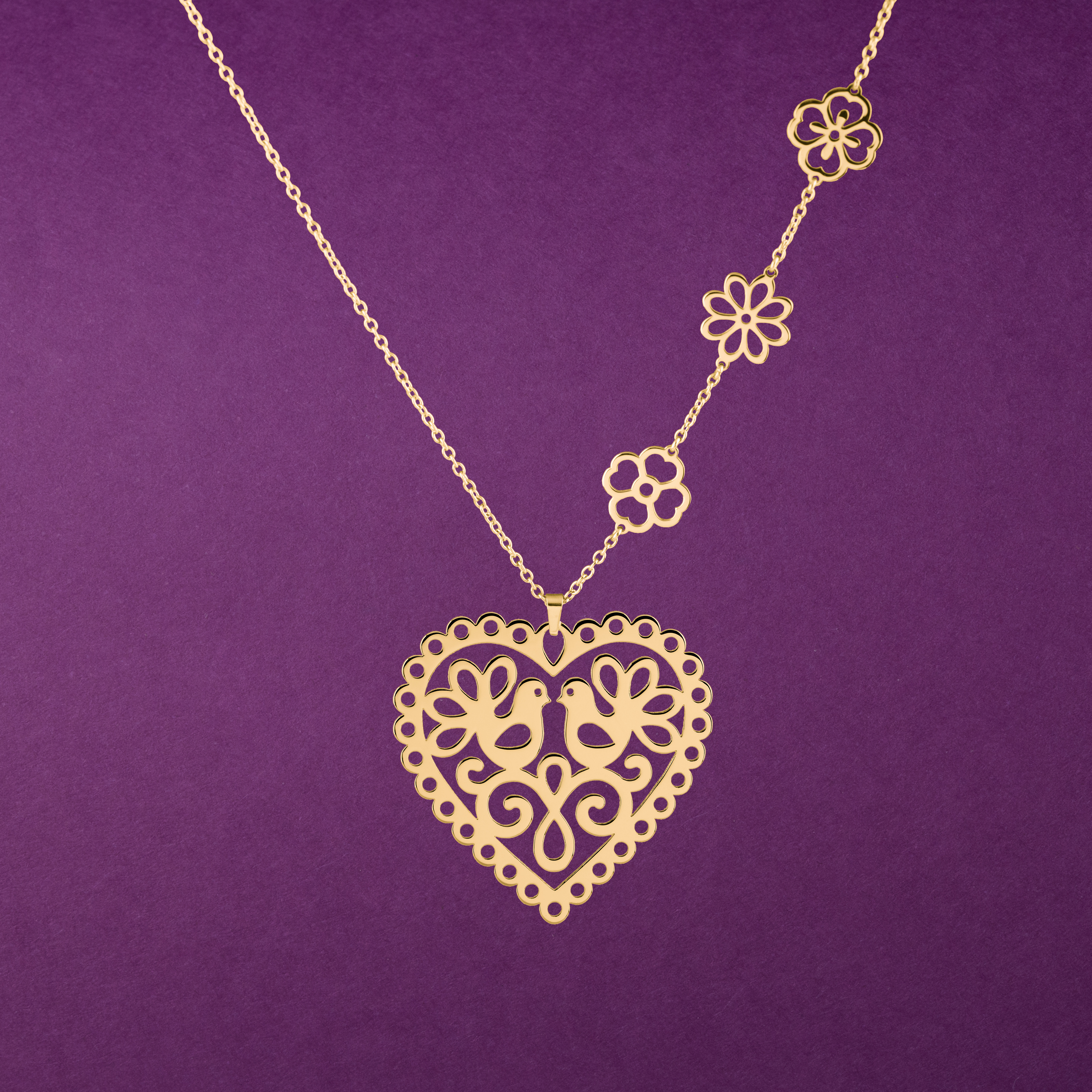 Prívesok srdce holubice 2