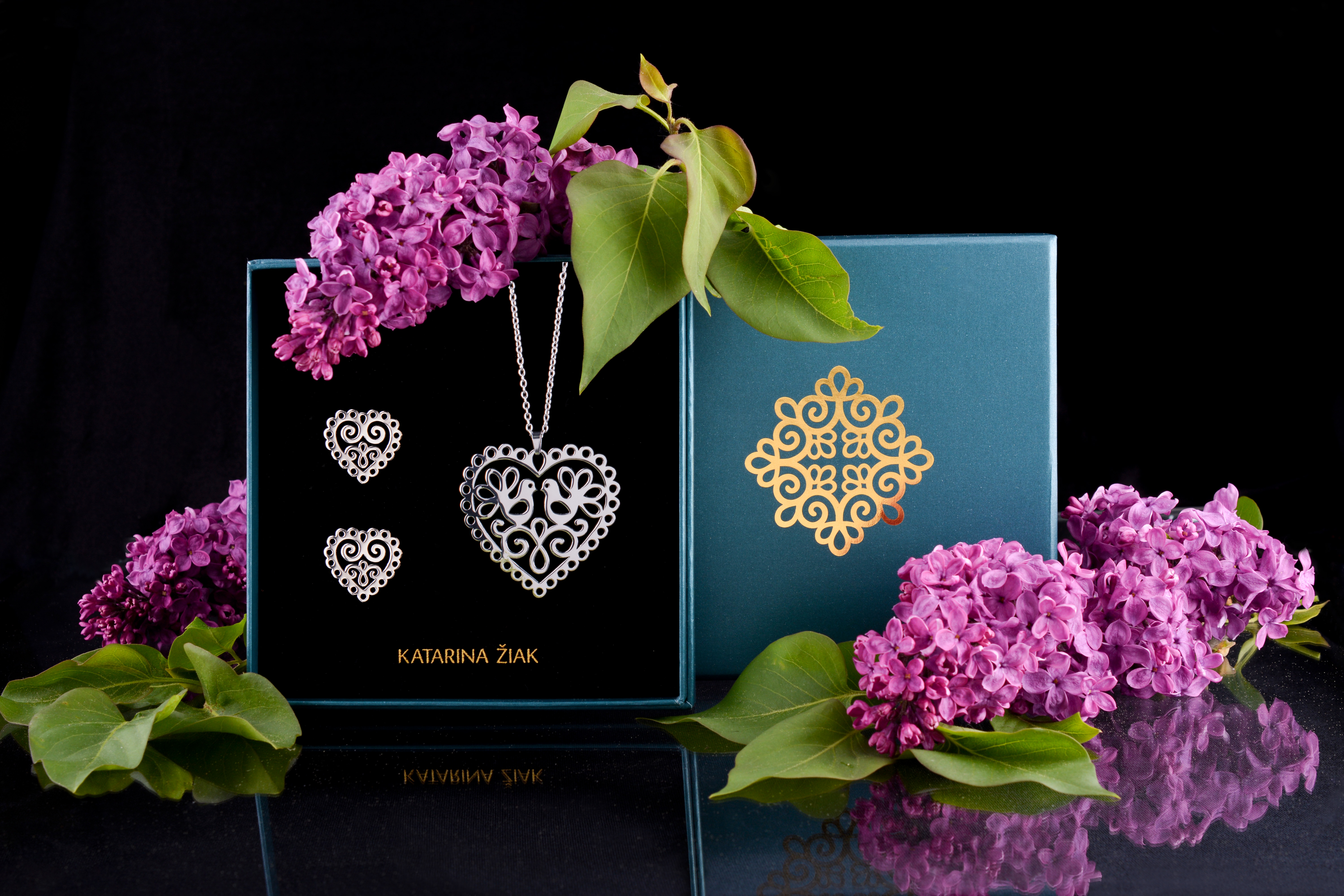 Prívesok srdce holubice 2