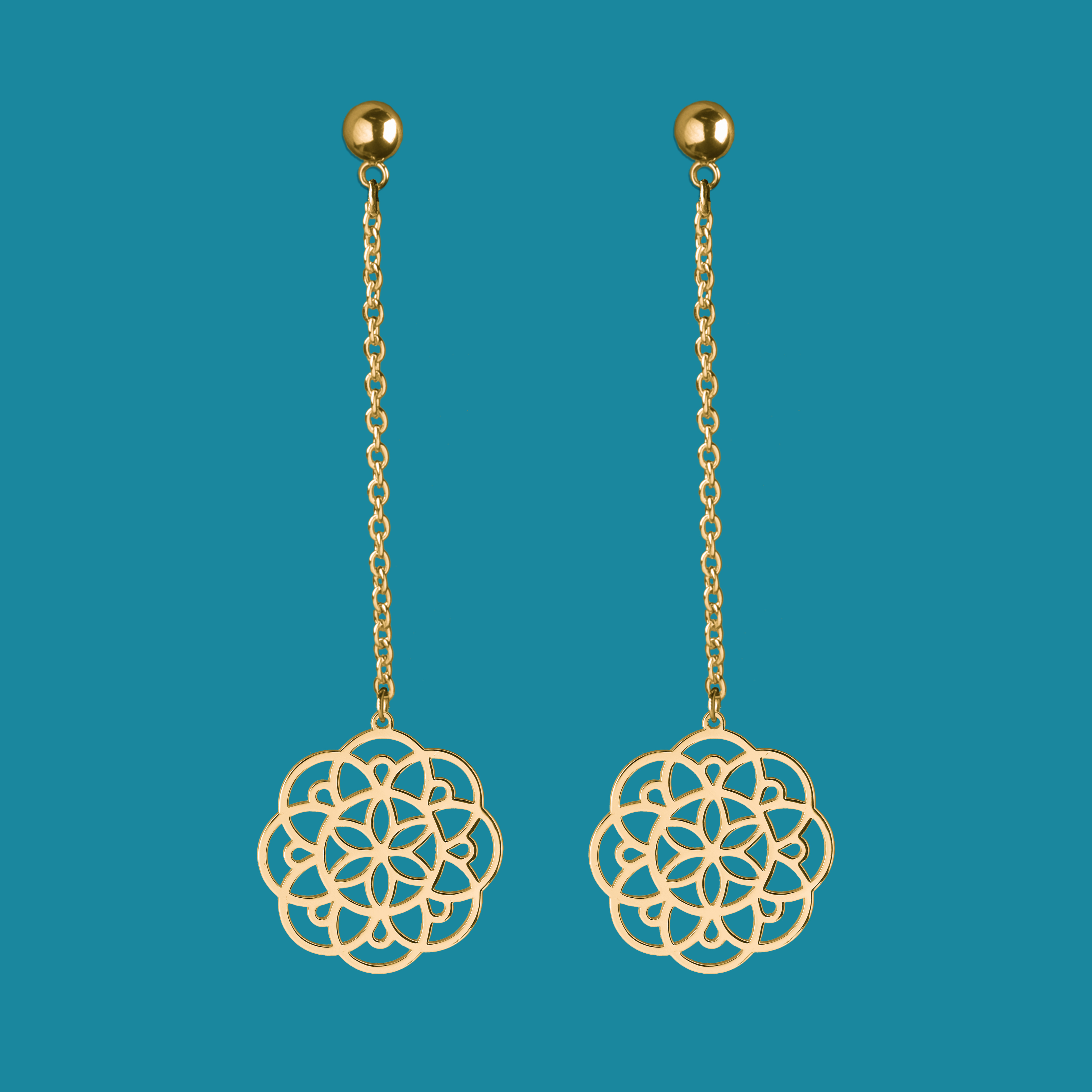 Náušnice Kvet života 2 na retiazke