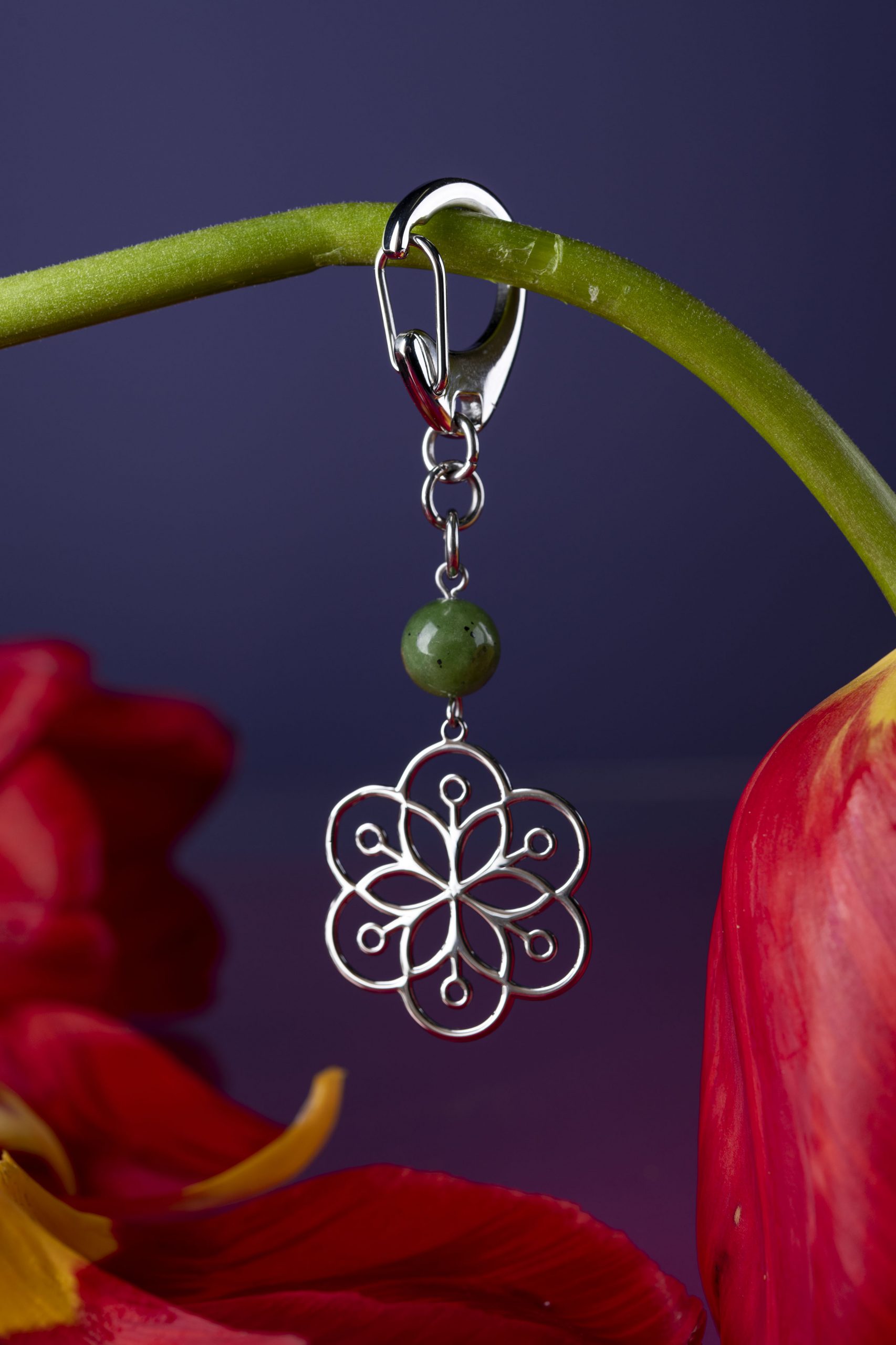 Kľúčenka - kvet života 1 + nefrit